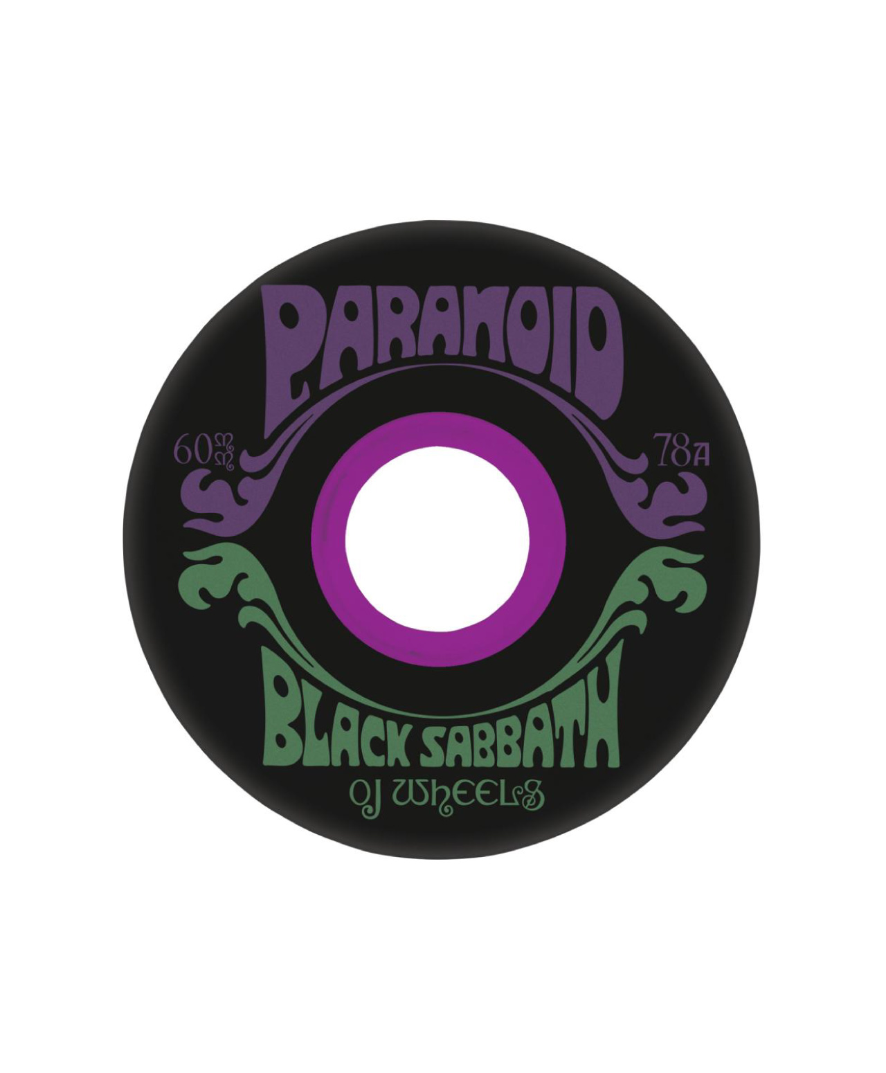 OJ BLACK SABBATH PARANOID 78A 60MM WHEELS BLACK
