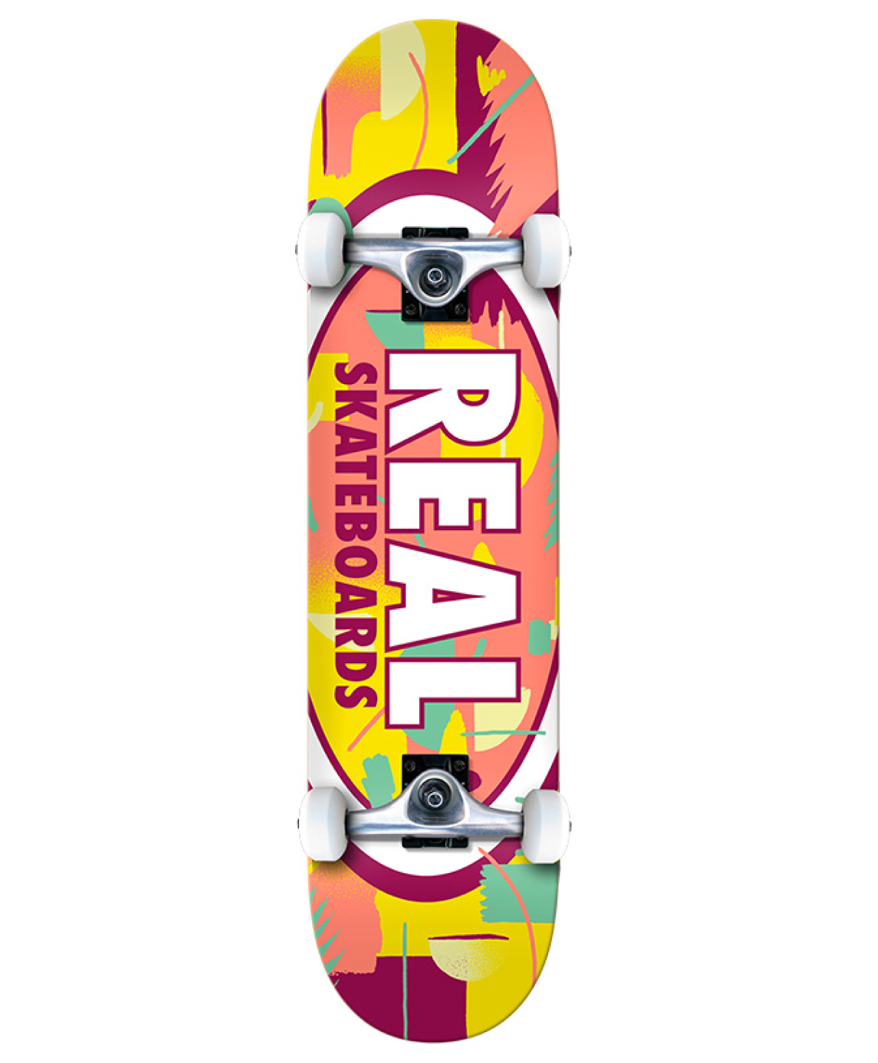 REAL OVAL OUTRUN COMPLETE SKATEBOARD 7.75 MULTI