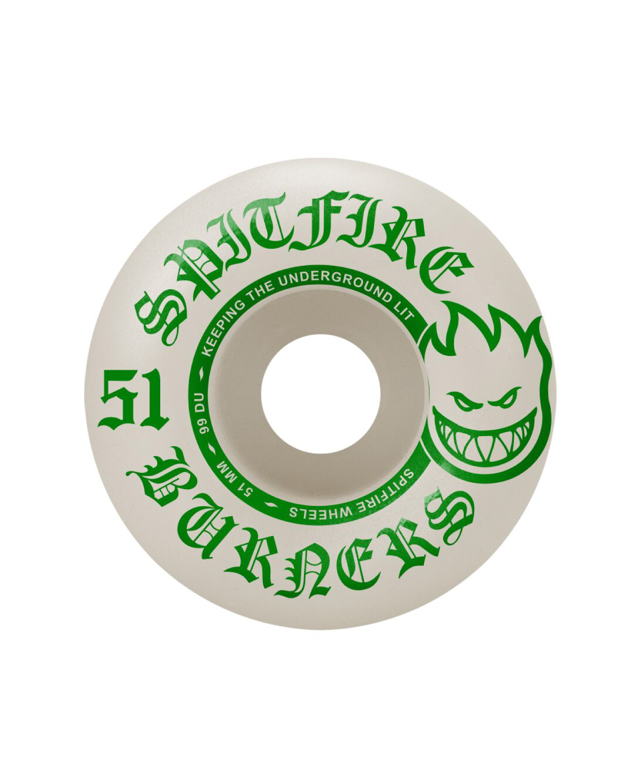 SPITFIRE BURNER WHEELS 99DU 51MM WHITE