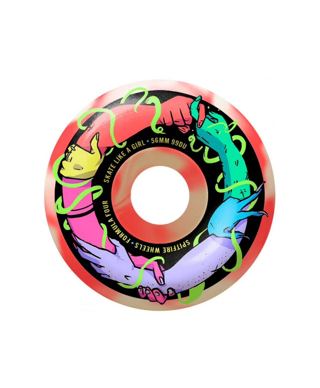 SPITFIRE FORMULA FOUR SKATE LIKE A GIRL CLASSICS 99A 56mm WHEELS NATURAL
