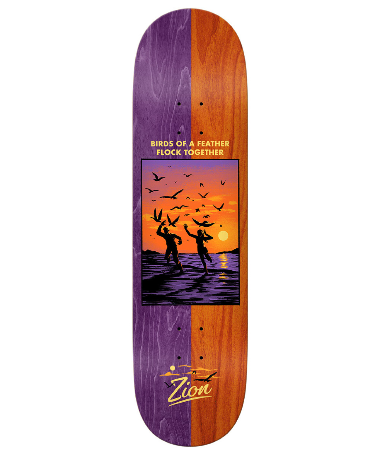 REAL BRIGHTSIDE ZION SKATE DECK 8.5 MULTI