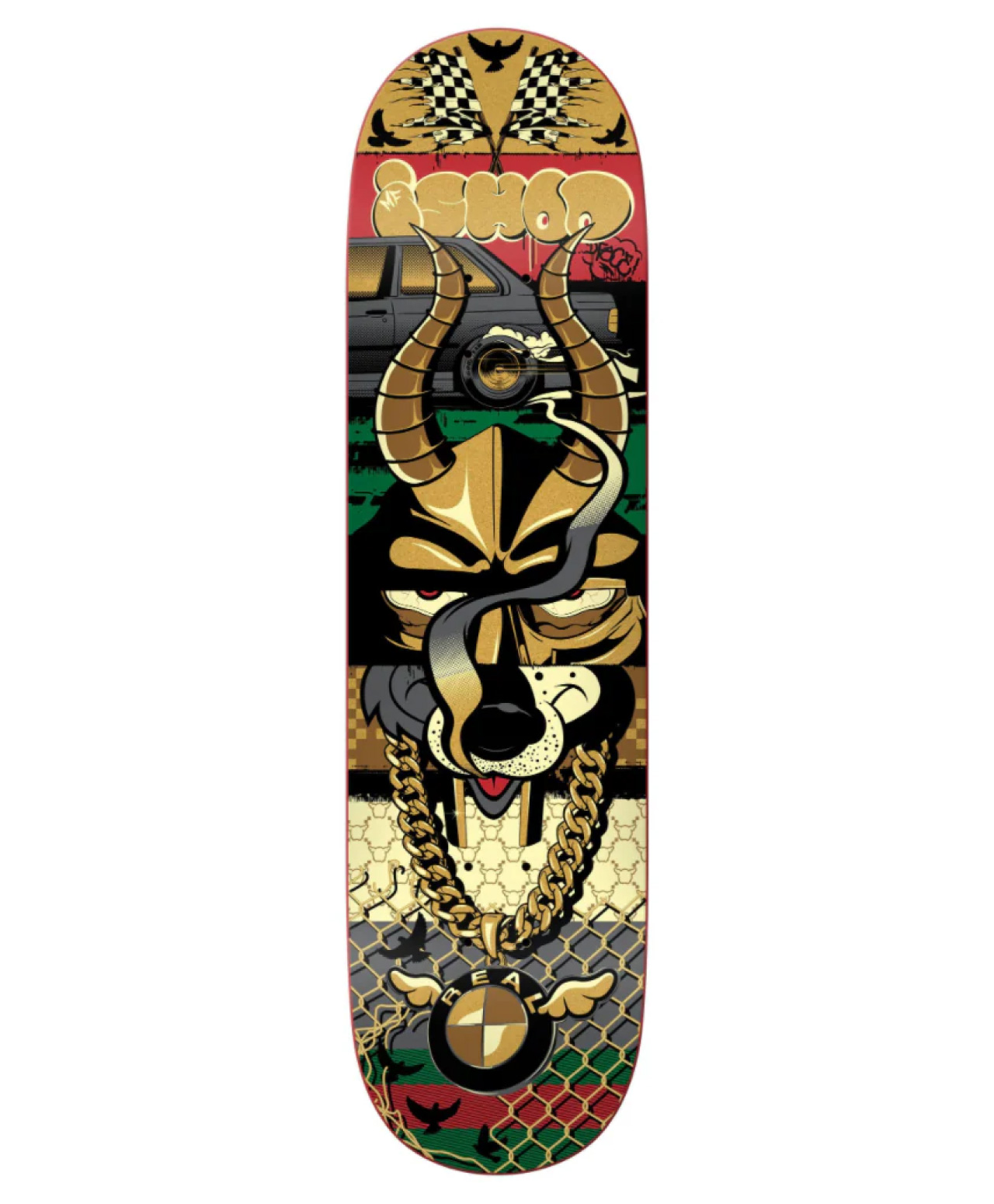 REAL X D-FACE ZION SKATE DECK 8.25 MULTI