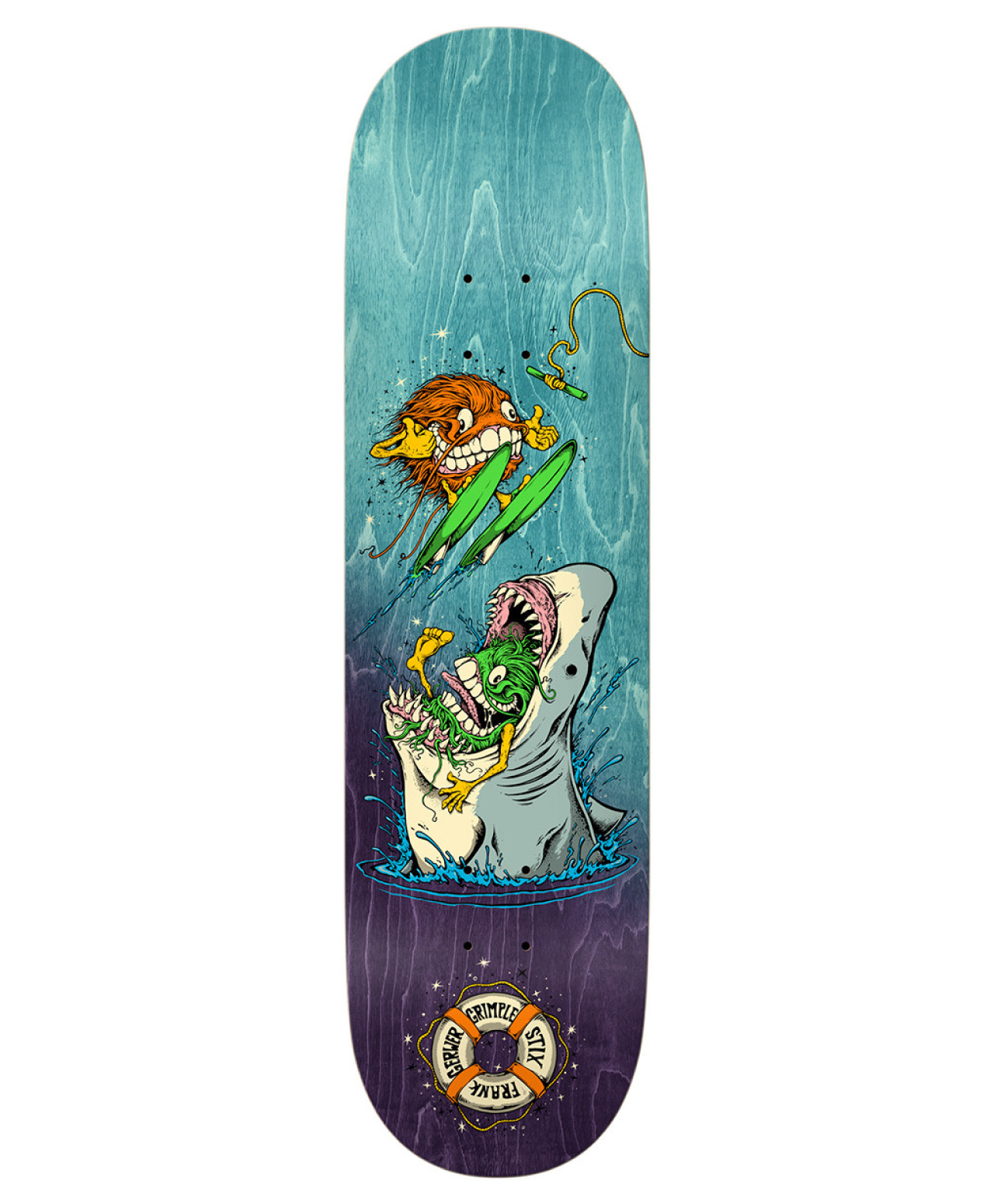 ANTIHERO GERWER WINKLER GRIMPLE STIX SKATE DECK 8.5 MULTI