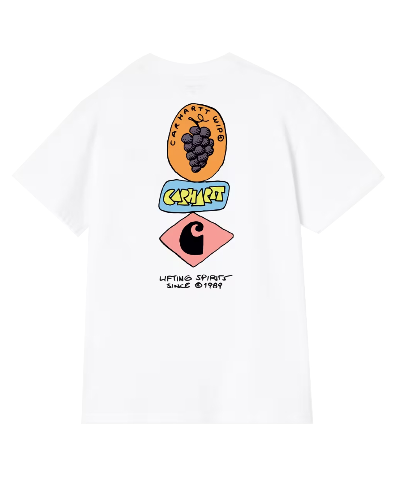 CARHARTT WIP STACKED GRAPES TEE WHITE