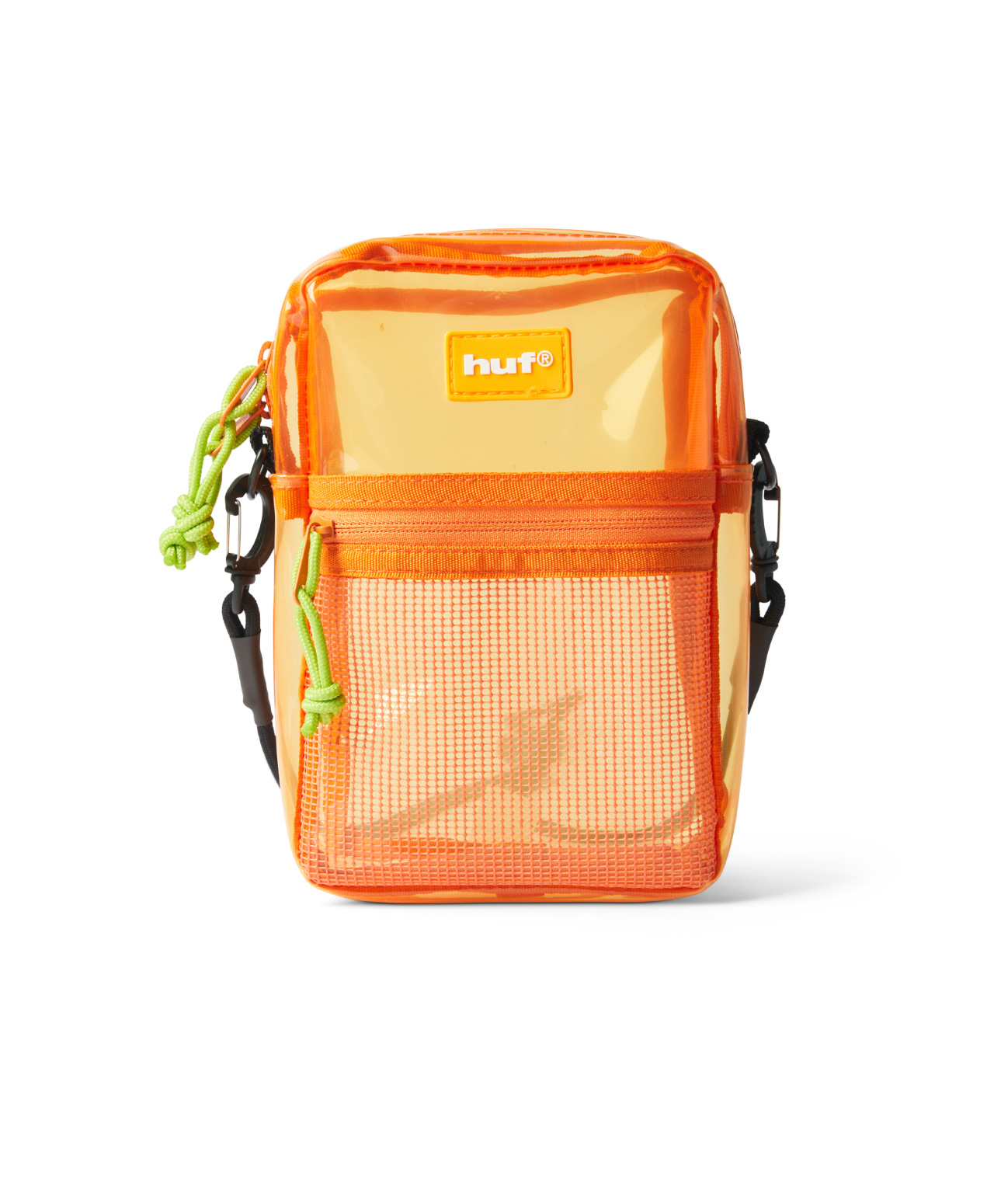 HUF MERCER TRANSPARENT SIDE BAG ORANGE