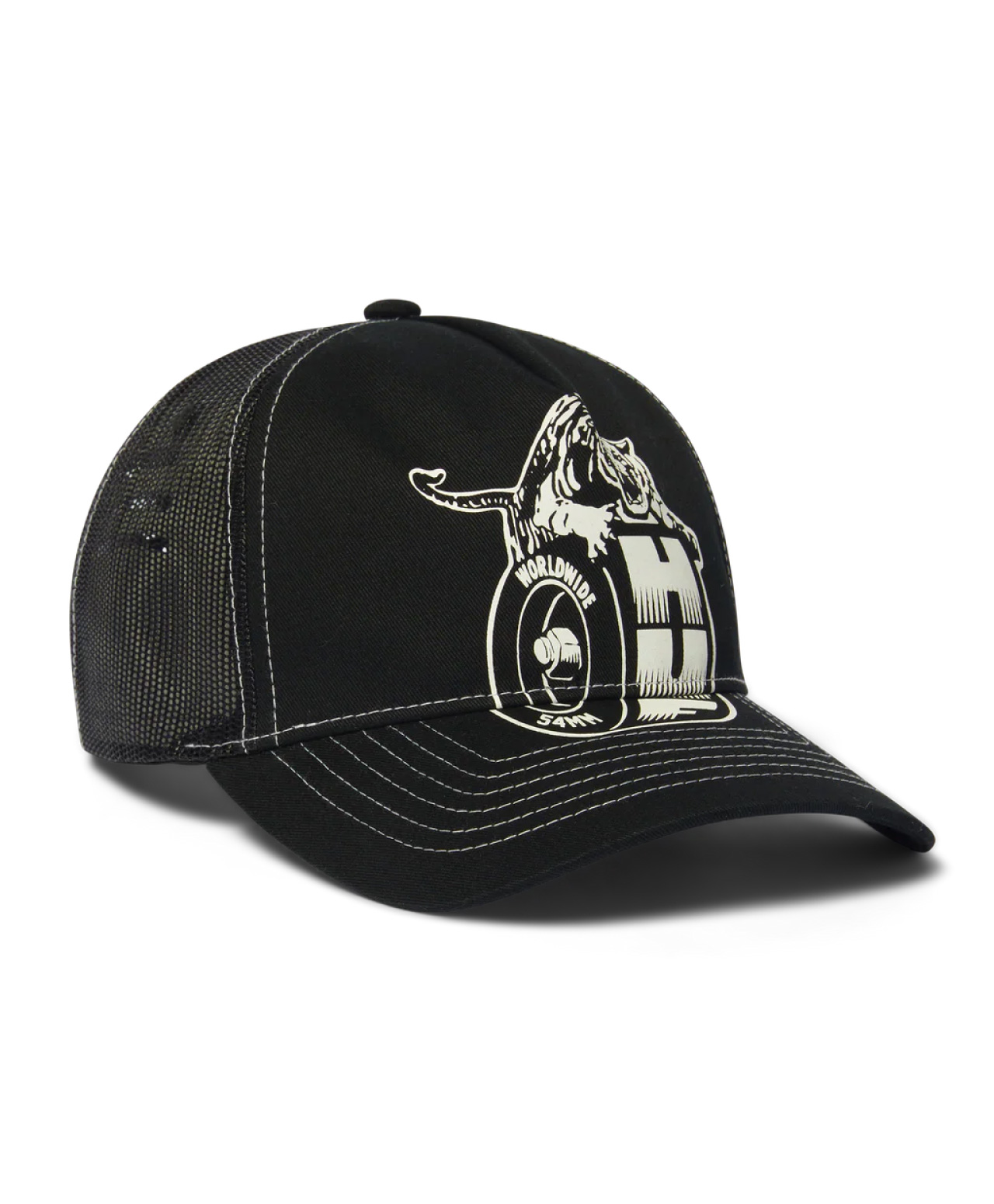 HUF URETHANE TRUCKER HAT BLACK