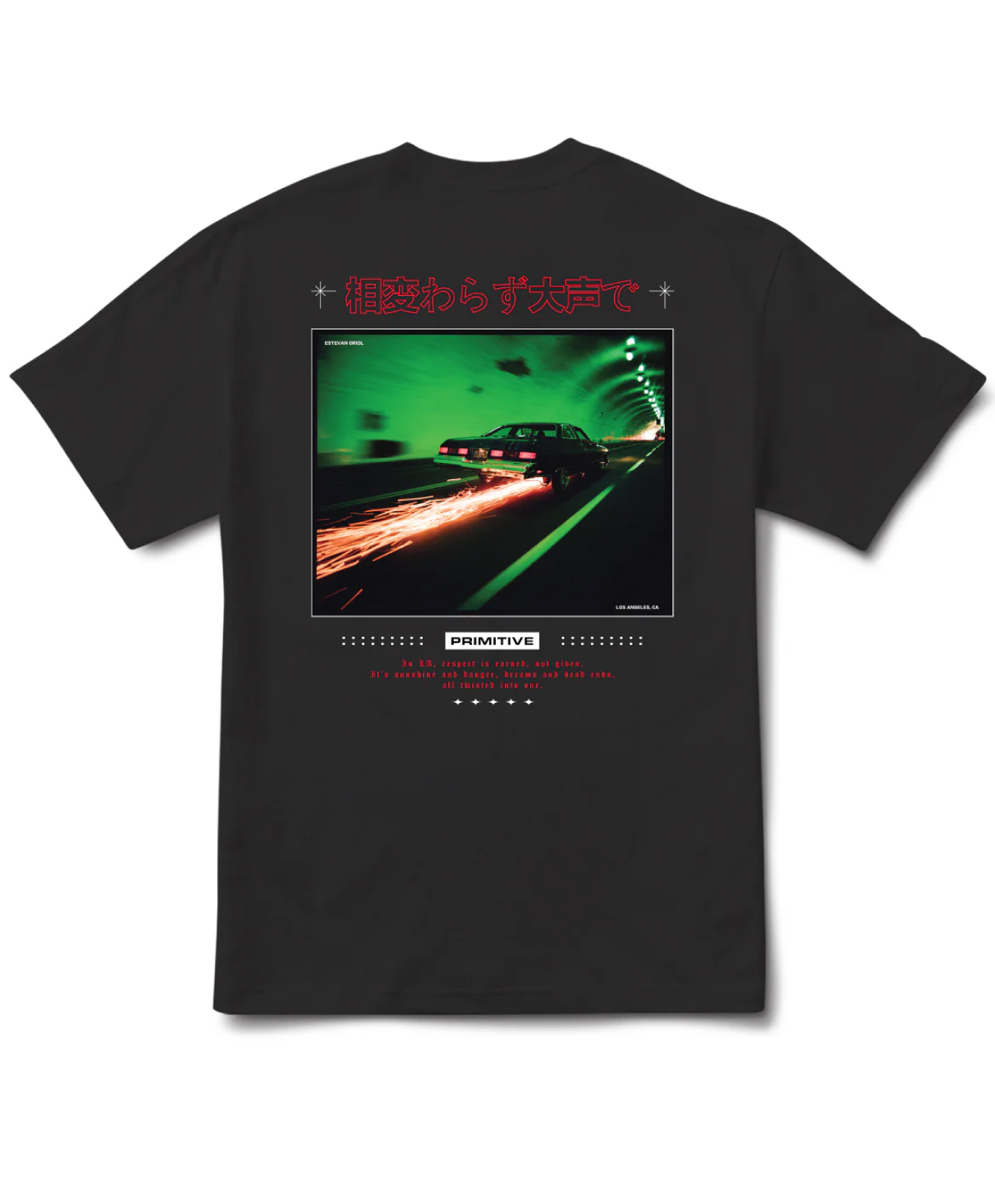 PRIMITIVE SCRAPE HEAVYWEIGHT TEE BLACK