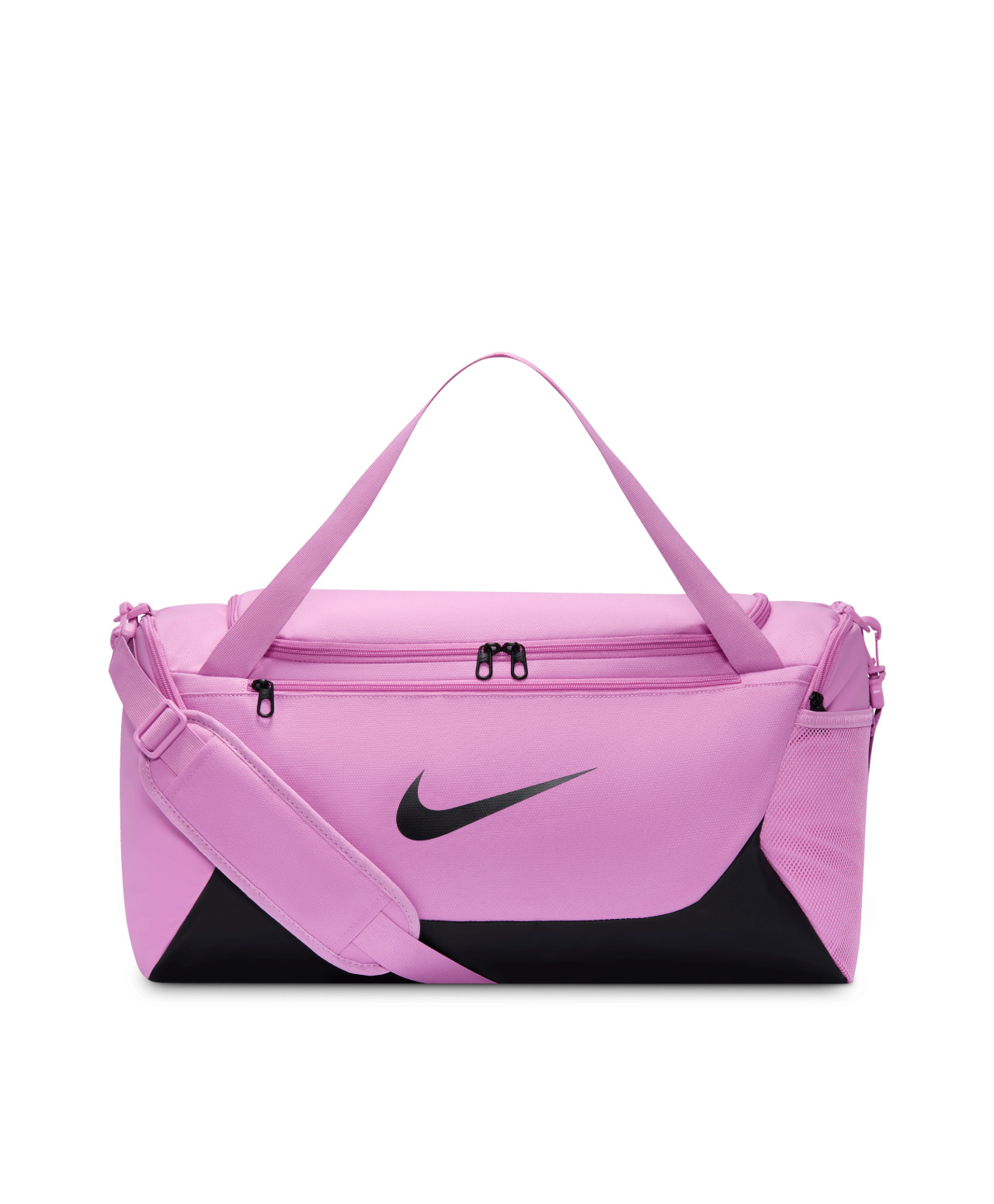 NIKE BRASILIA SMALL DUFFLE BAG LIGHT MAGENTA/BLACK