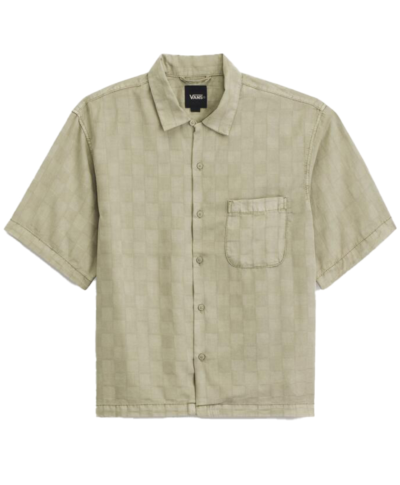 VANS VAN DOREN TENCEL CHECK CAMP SHIRT SOFT SAGE