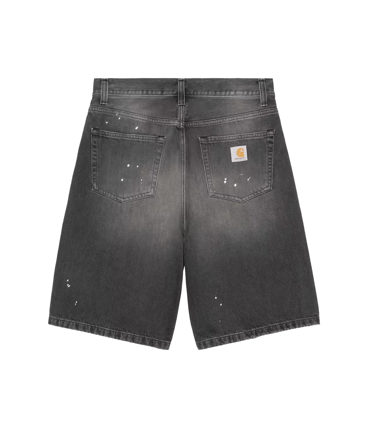 CARHARTT WIP LANDON SHORT BLACK DESTROY WASH SPLATTER