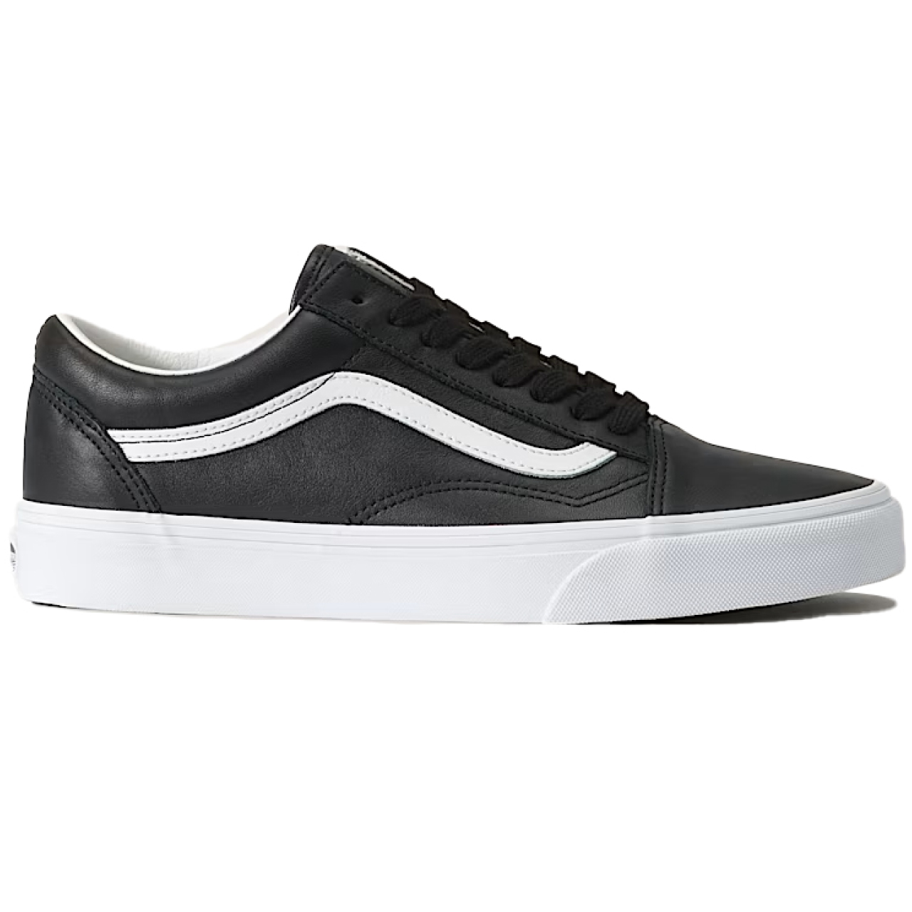 VANS OLD SKOOL LEATHER BLACK/TRUE WHITE