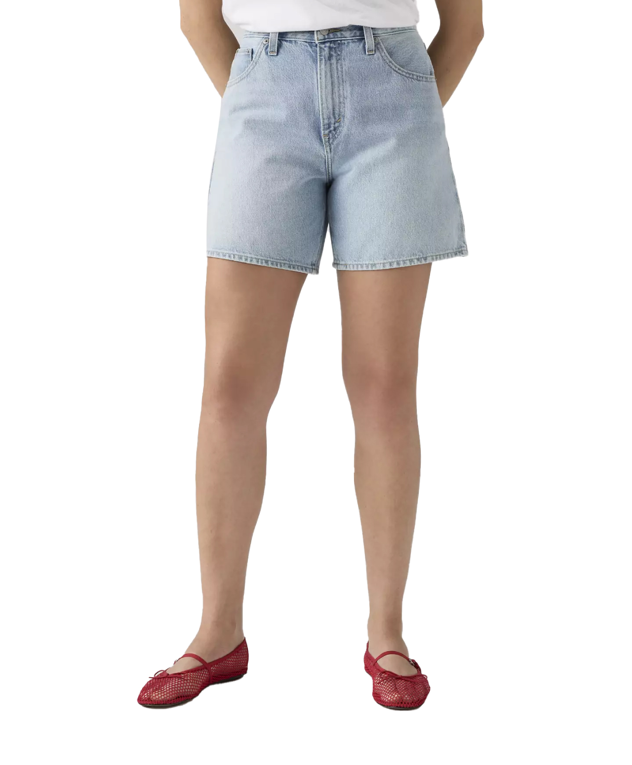 LEVIS® HIGH RISE BAGGY WOMENS SHORTS FAR AND WIDE MEDIUM WASH