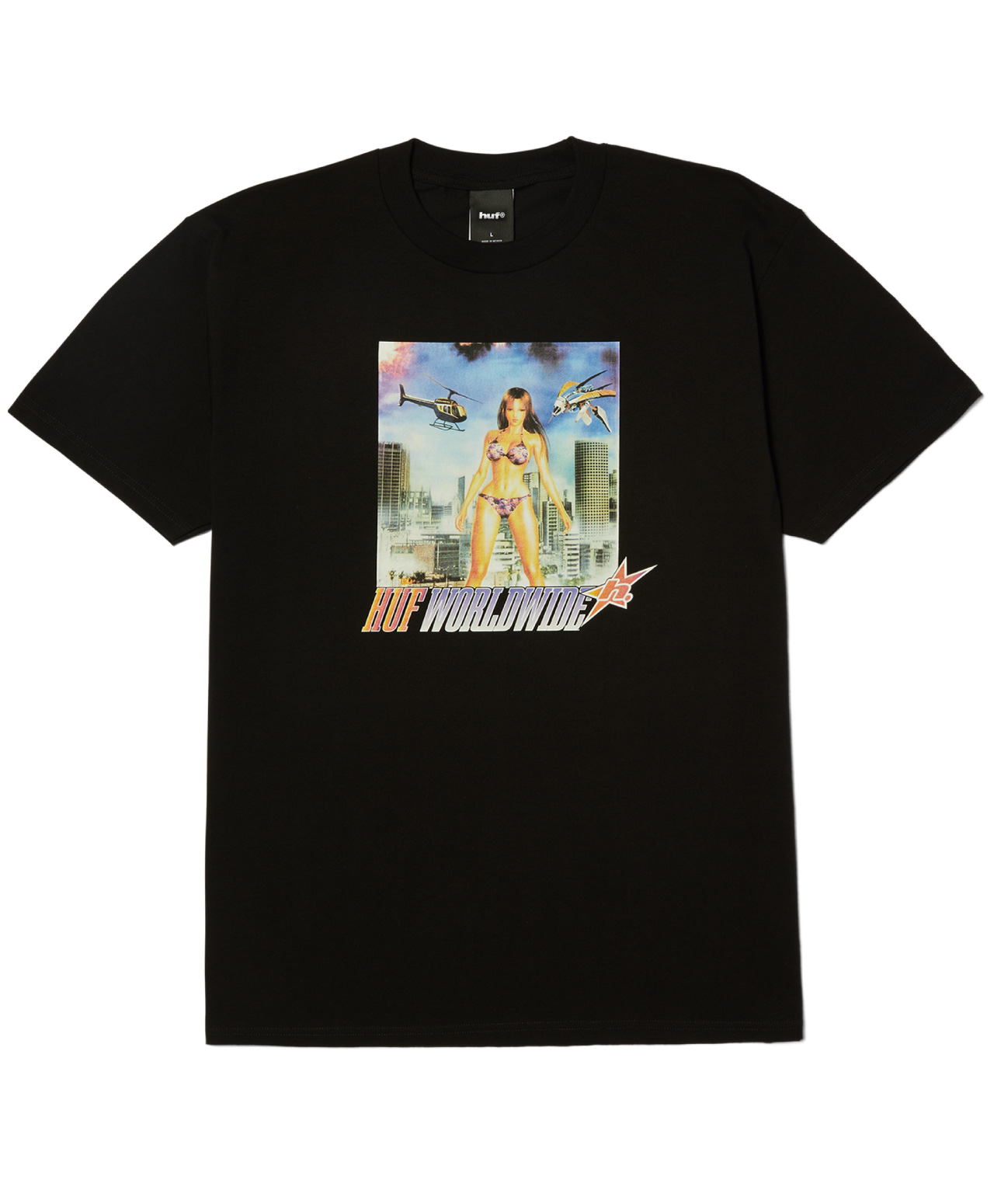 HUF IN THE SKIES TEE BLACK