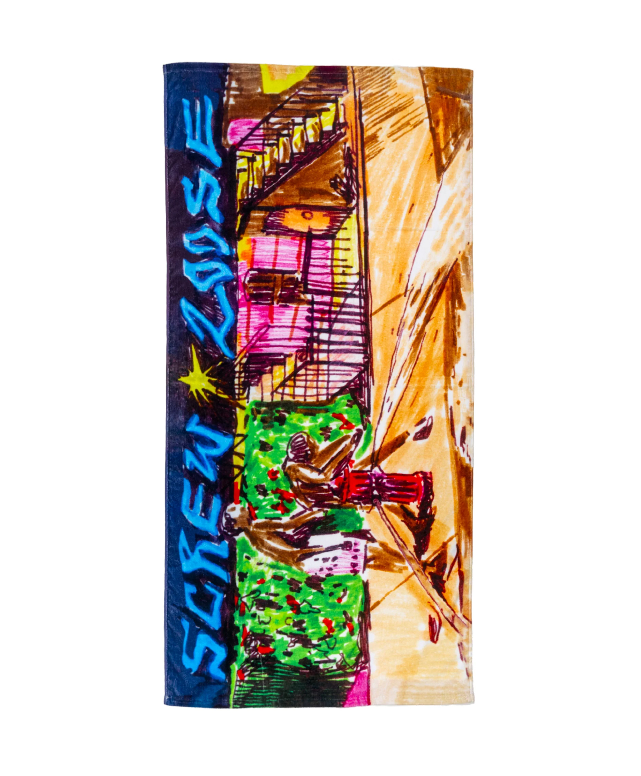 SCREW LOOSE DO THE RIGHT THING BEACH TOWEL MULTI