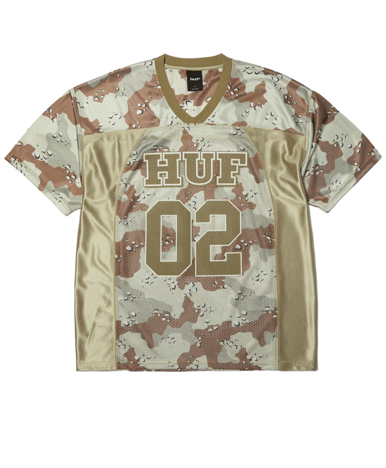HUF CAMO FOOTBALL JERSEY BROWN