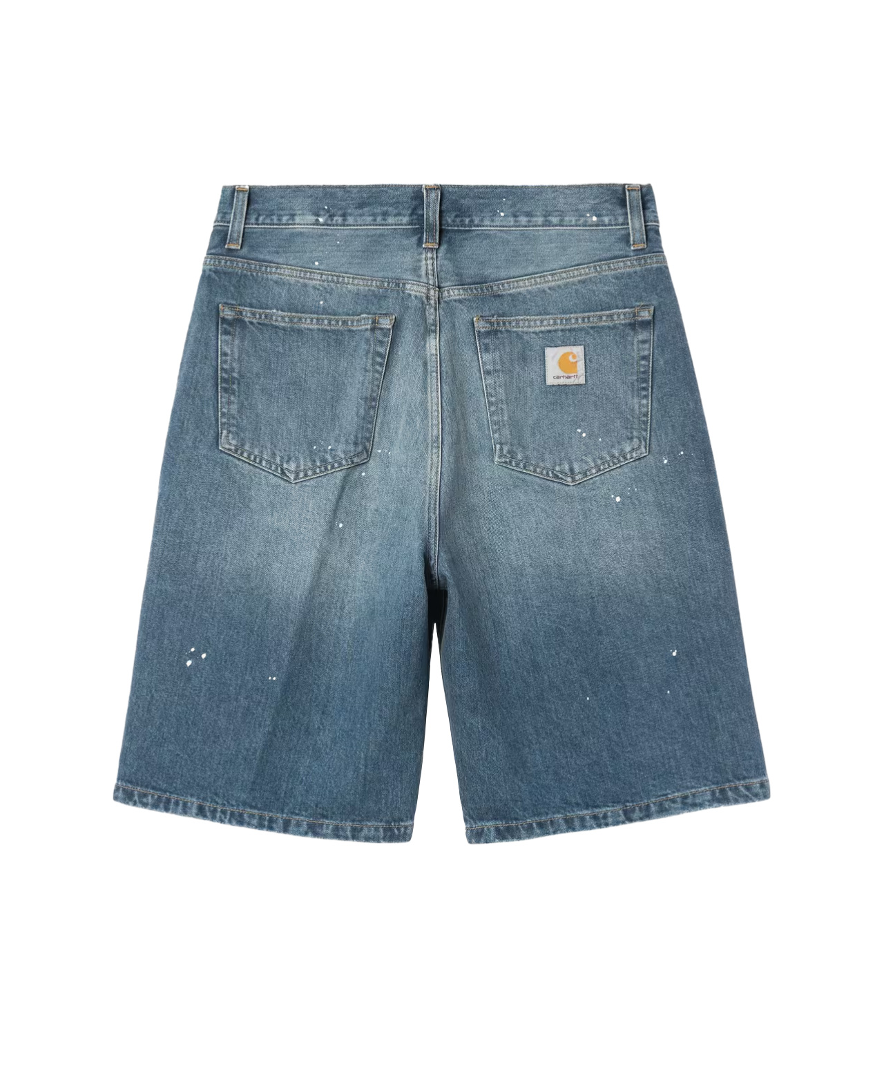 CARHARTT WIP LANDON SHORT BLUE DESTROY WASH SPLATTER