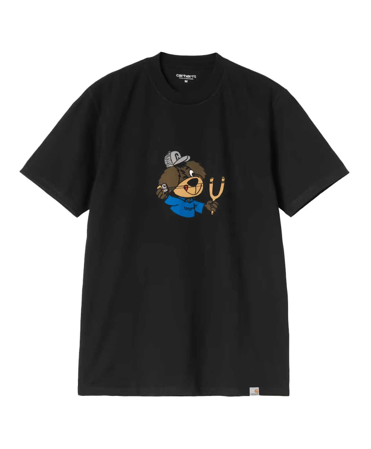 CARHARTT WIP SLINGSHOT TEE BLACK HEAVY ENZYME WASH
