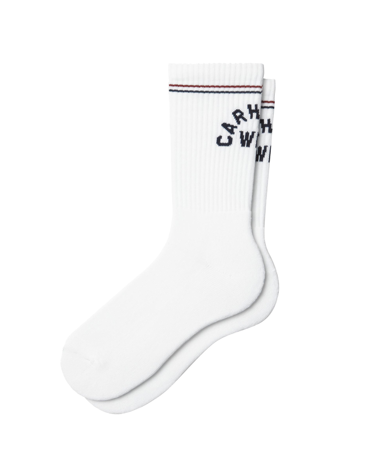 CARHARTT WIP ARCH SCRIPT SOCKS WHITE/DARK NAVY