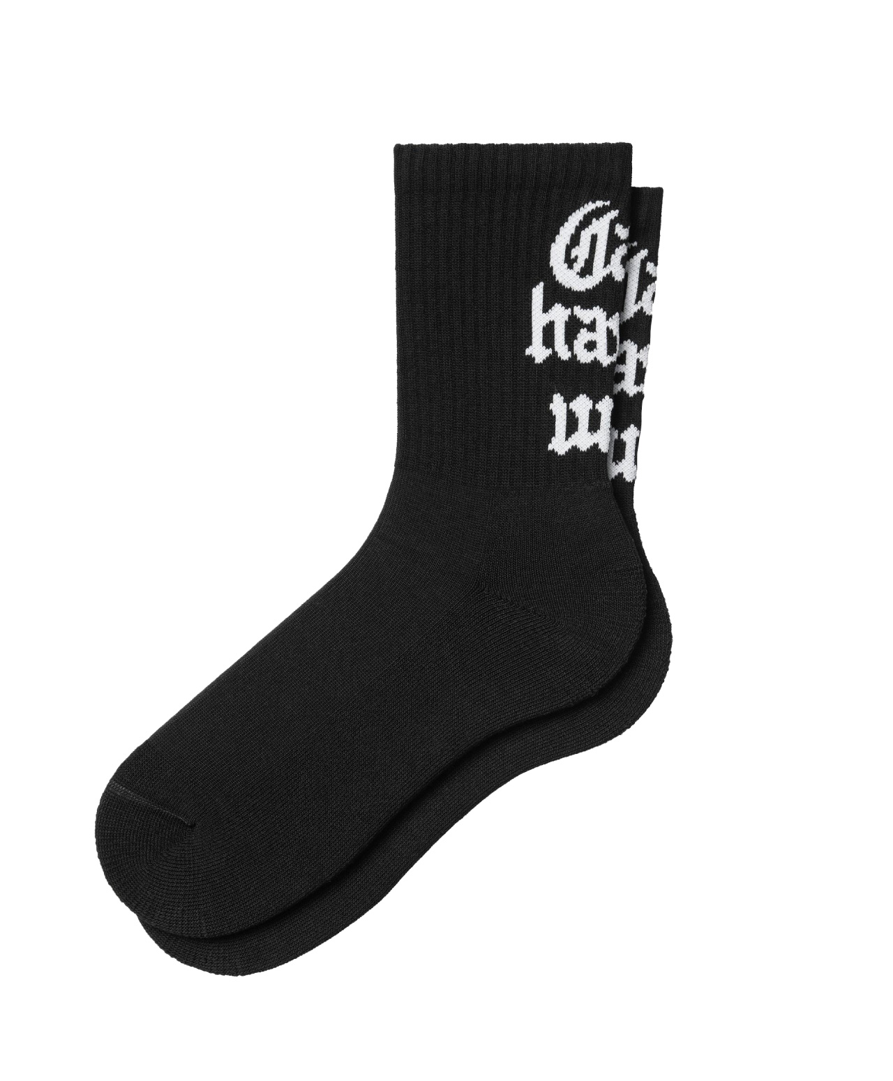 CARHARTT WIP WOMENS BLACKLETTER SOCKS BLACK