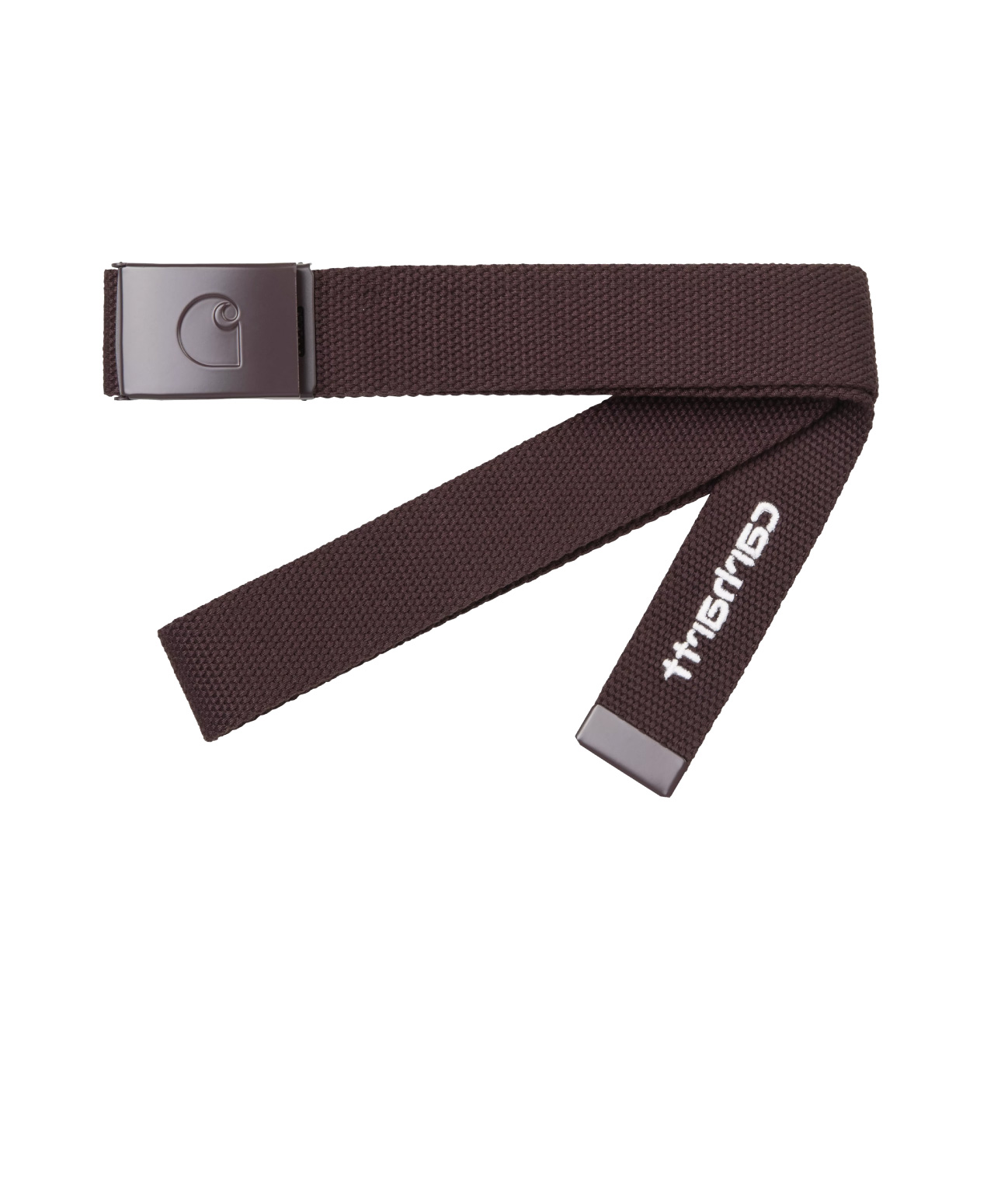 CARHARTT WIP C-LOGO BELT TONAL PALISANDER/WHITE