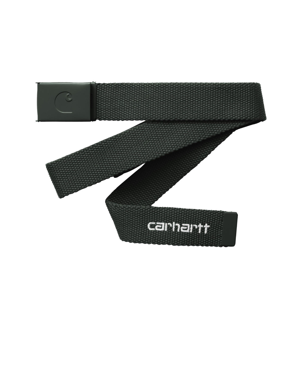 CARHARTT WIP C-LOGO BELT TONAL RAVEN/WHITE