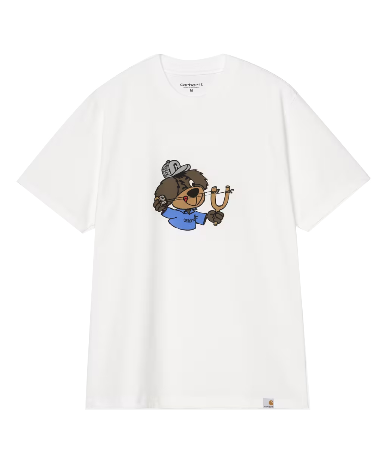 CARHARTT WIP SLINGSHOT TEE WHITE HEAVY ENZYME WASH