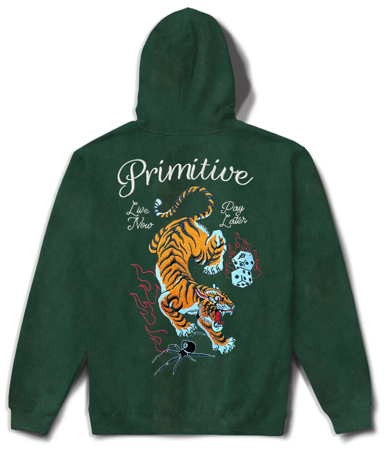 PRIMITIVE BIG CITY HEAVYWEIGHT HOOD FOREST GREEN