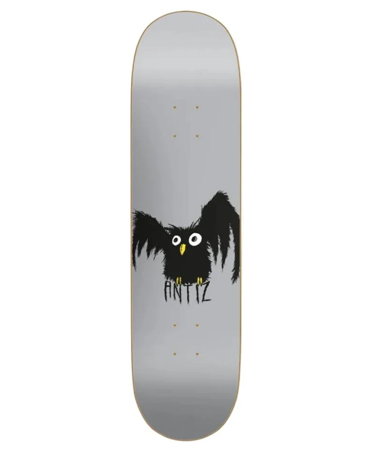 ANTIZ OWL SKATE DECK 8 GREY