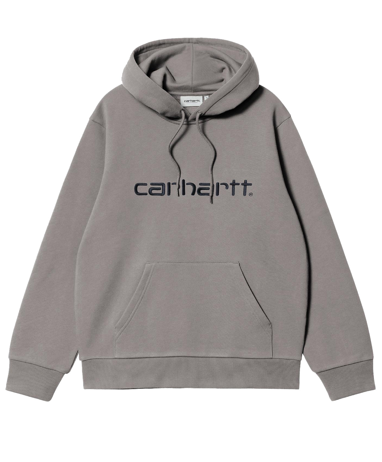 CARHARTT WIP LOGO HOOD SHADY GREY/DARK NAVY