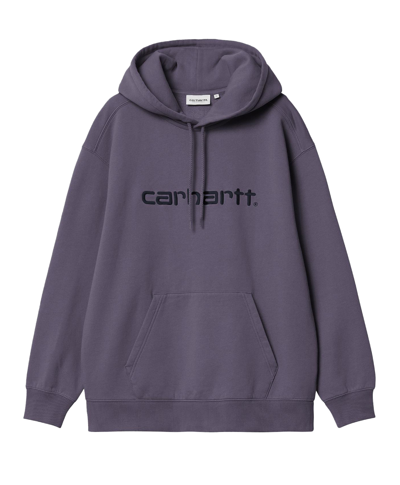 CARHARTT WIP WOMENS LOGO HOOD SHADY PURPLE/DARK NAVY