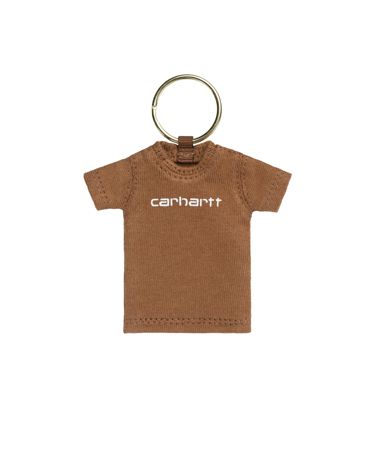CARHARTT WIP MINI SCRIPT TSHIRT KEYCHAIN HAMILTON BROWN