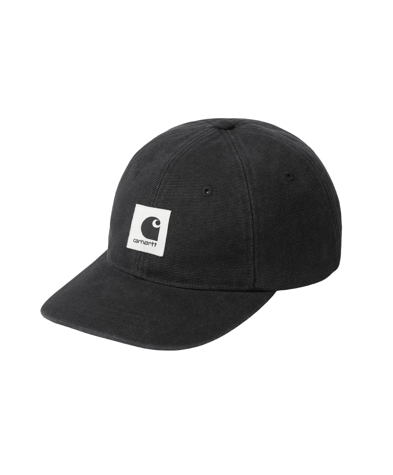 CARHARTT WIP CANVAS CAP BLACK STONE WASHED