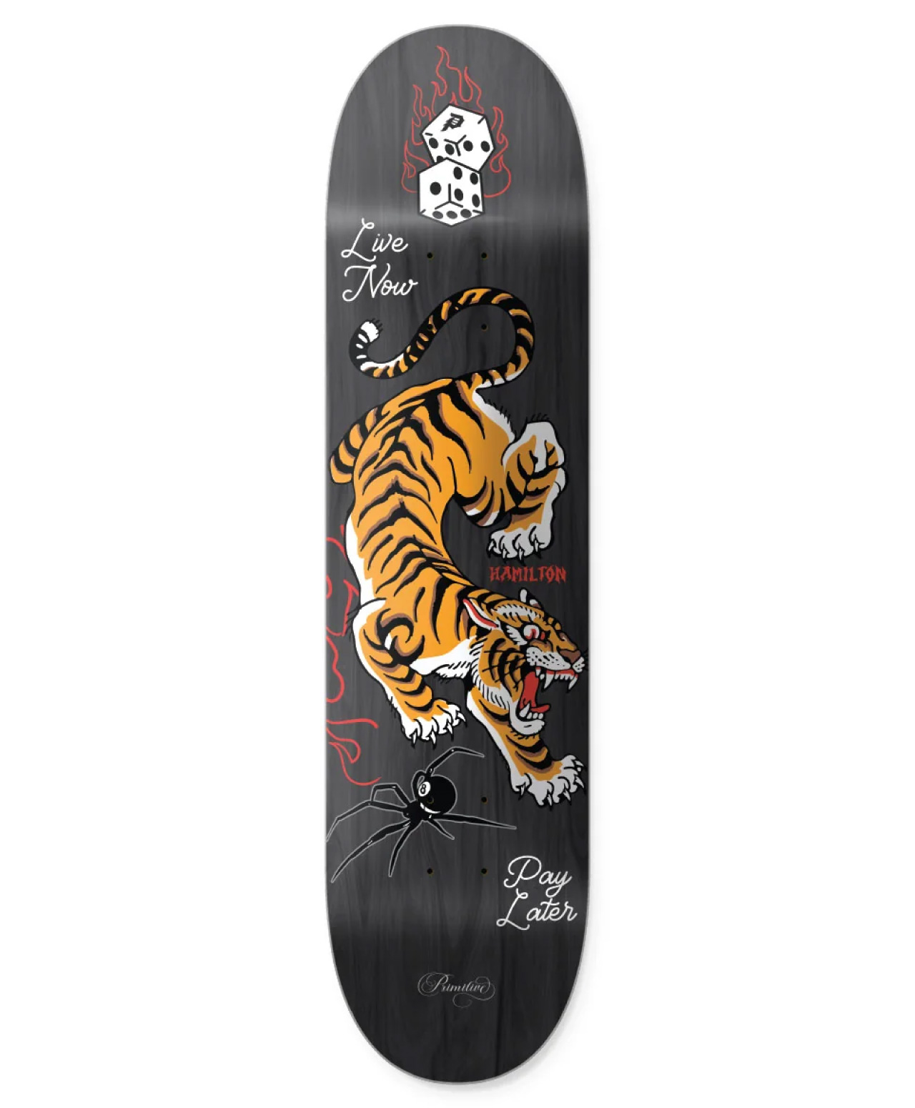 PRIMITIVE HAMILTON BIG CITY SKATE DECK 8.125 BLACK