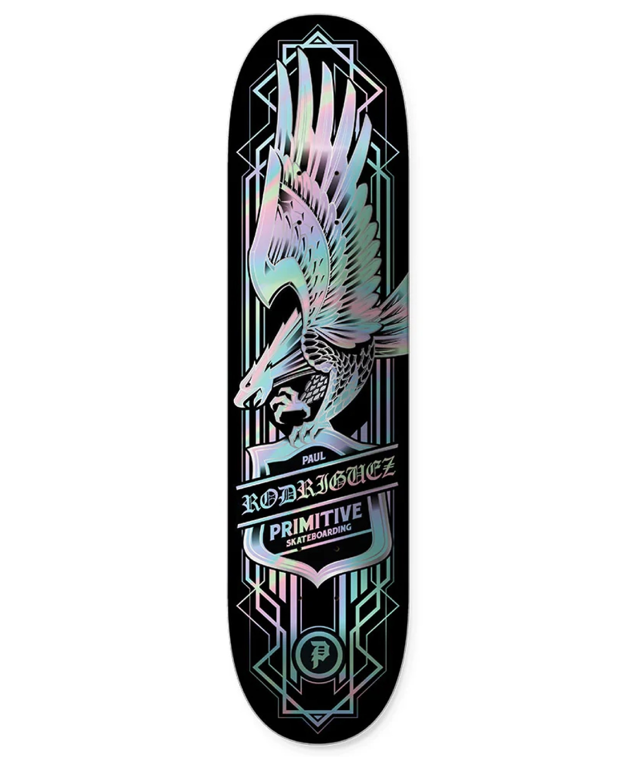 PRIMITIVE RODRIGUEZ EAGLE SPECTRA SKATE DECK 8.25 BLACK