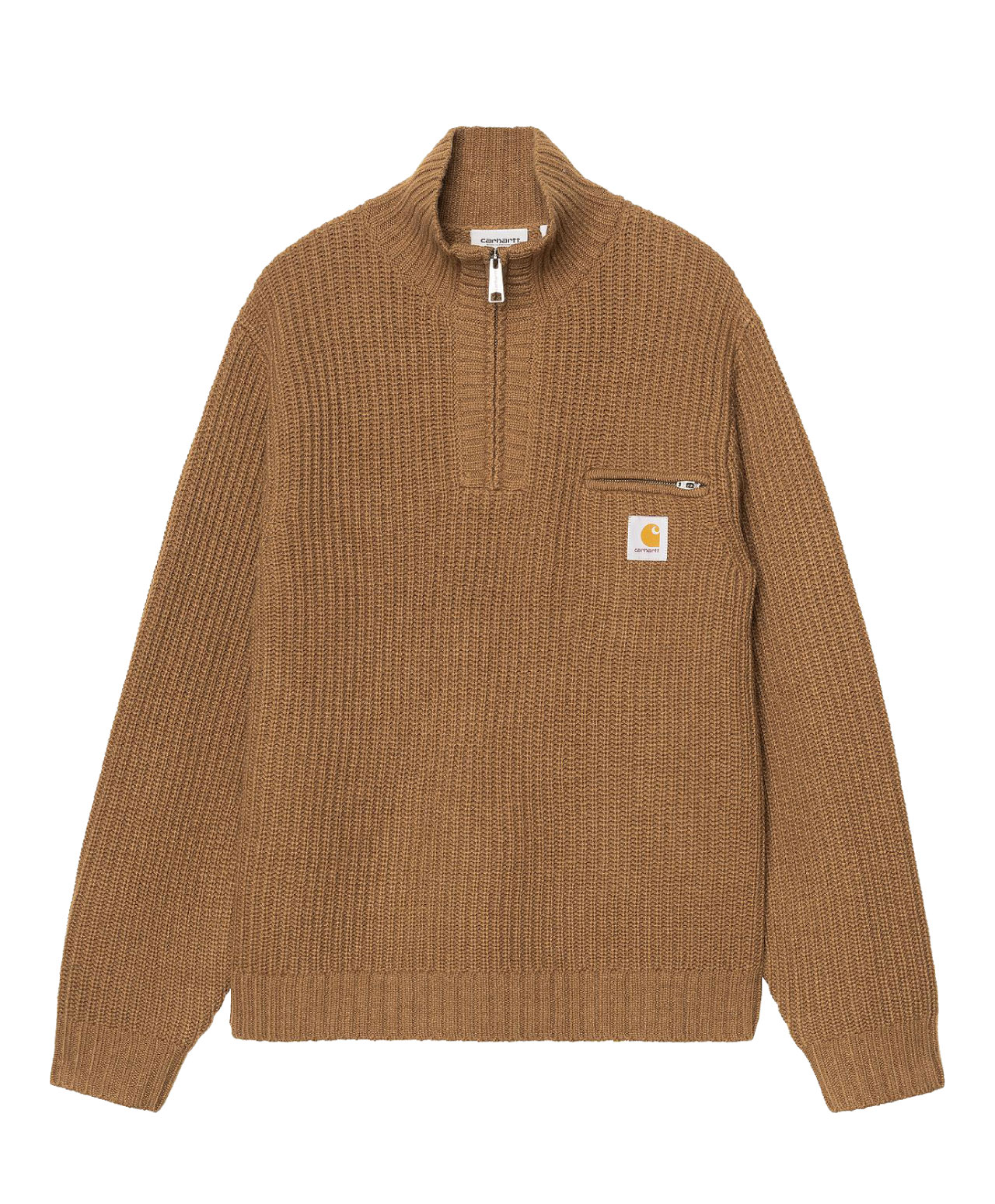CARHARTT WIP DETROIT HALF ZIP SWEATER WIP H BROWN