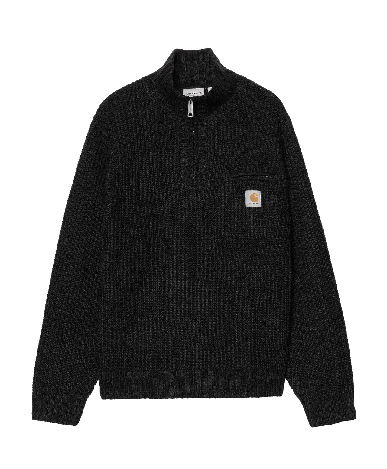 CARHARTT WIP DETROIT HALF ZIP SWEATER BLACK