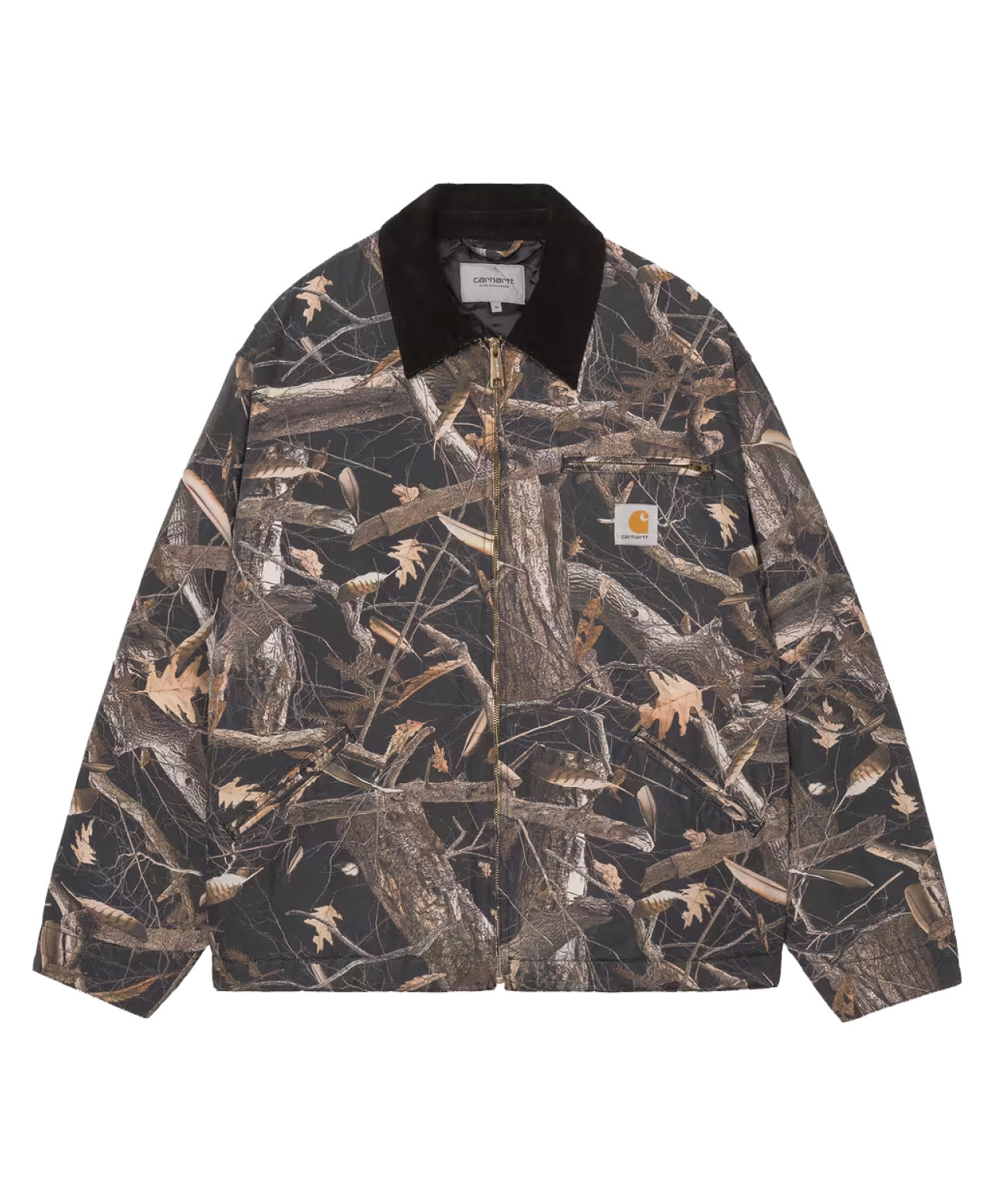 CARHARTT WIP OG DETROIT JACKET CAMO FEATHER TREE/BLACK HEAVY STONE WASH