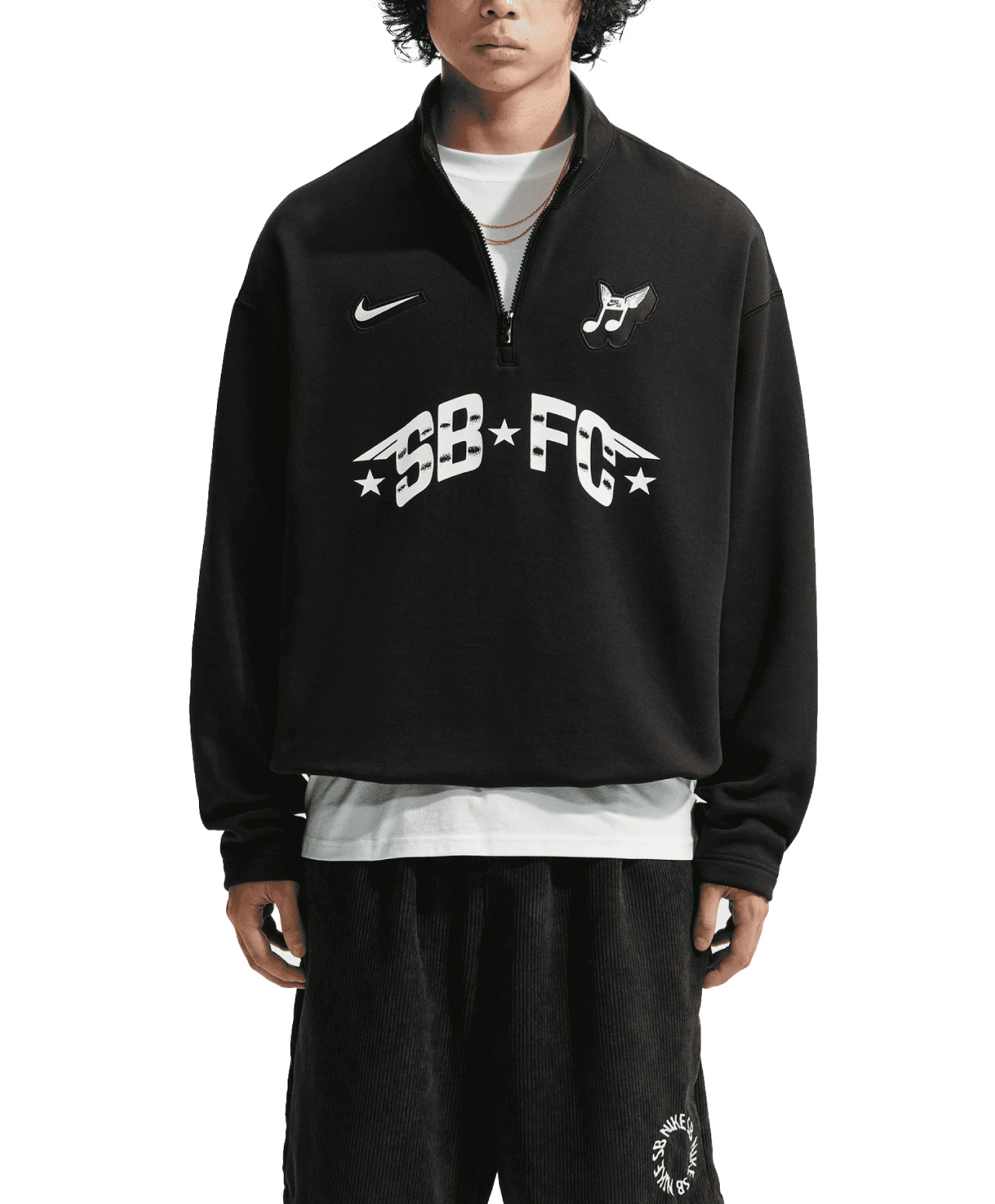NIKE SB FC PACK HALF ZIP BLACK