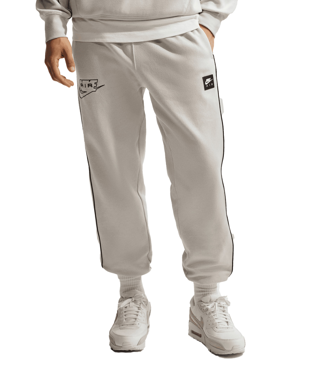 NIKE SPORTSWEAR AIR FLEECE JOGGERS LIGHT BONE/BLACK