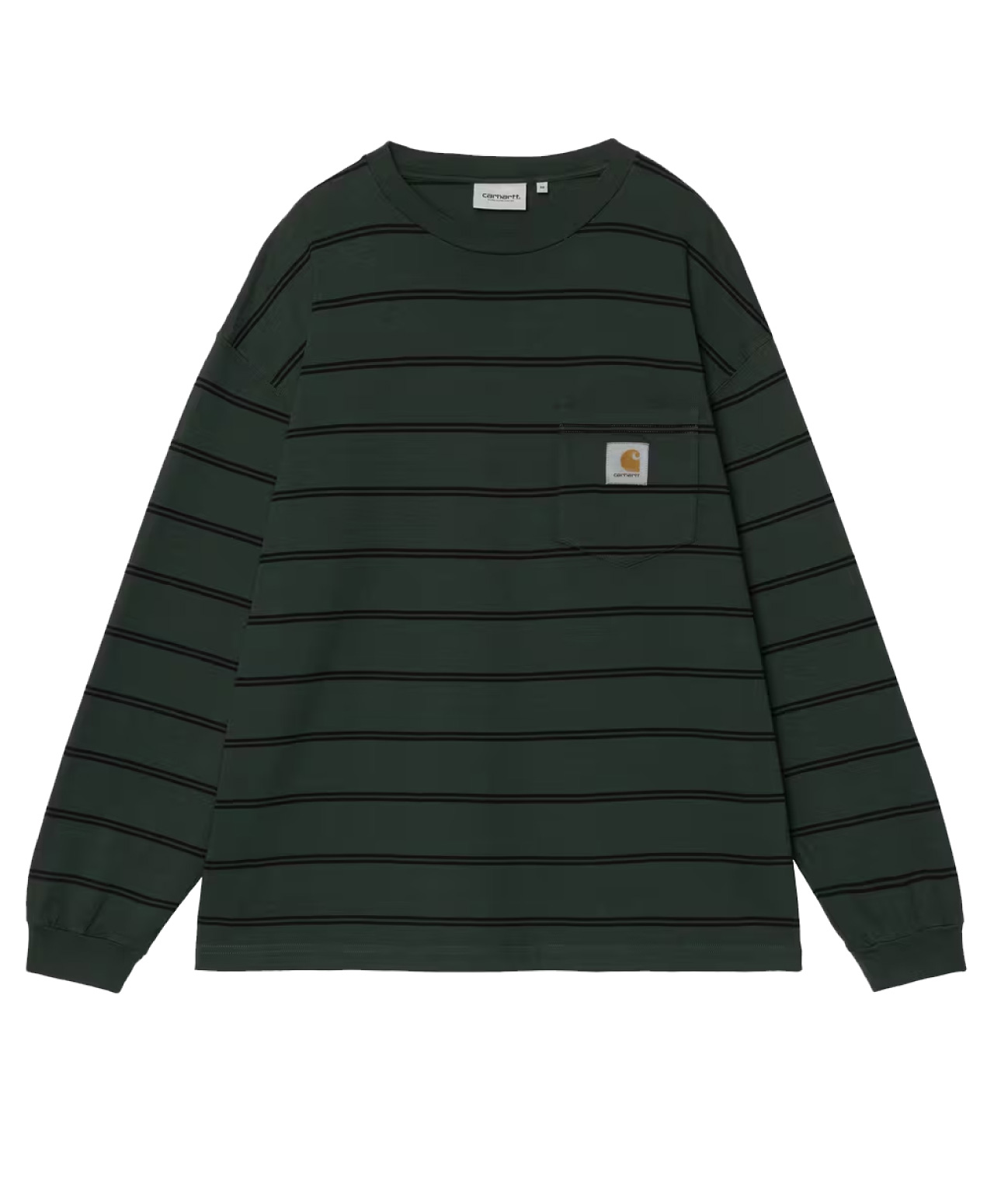 CARHARTT WIP CARDONA POCKET LONG SLEEVE DARK SCARAB/NATURAL GARMENT DYED