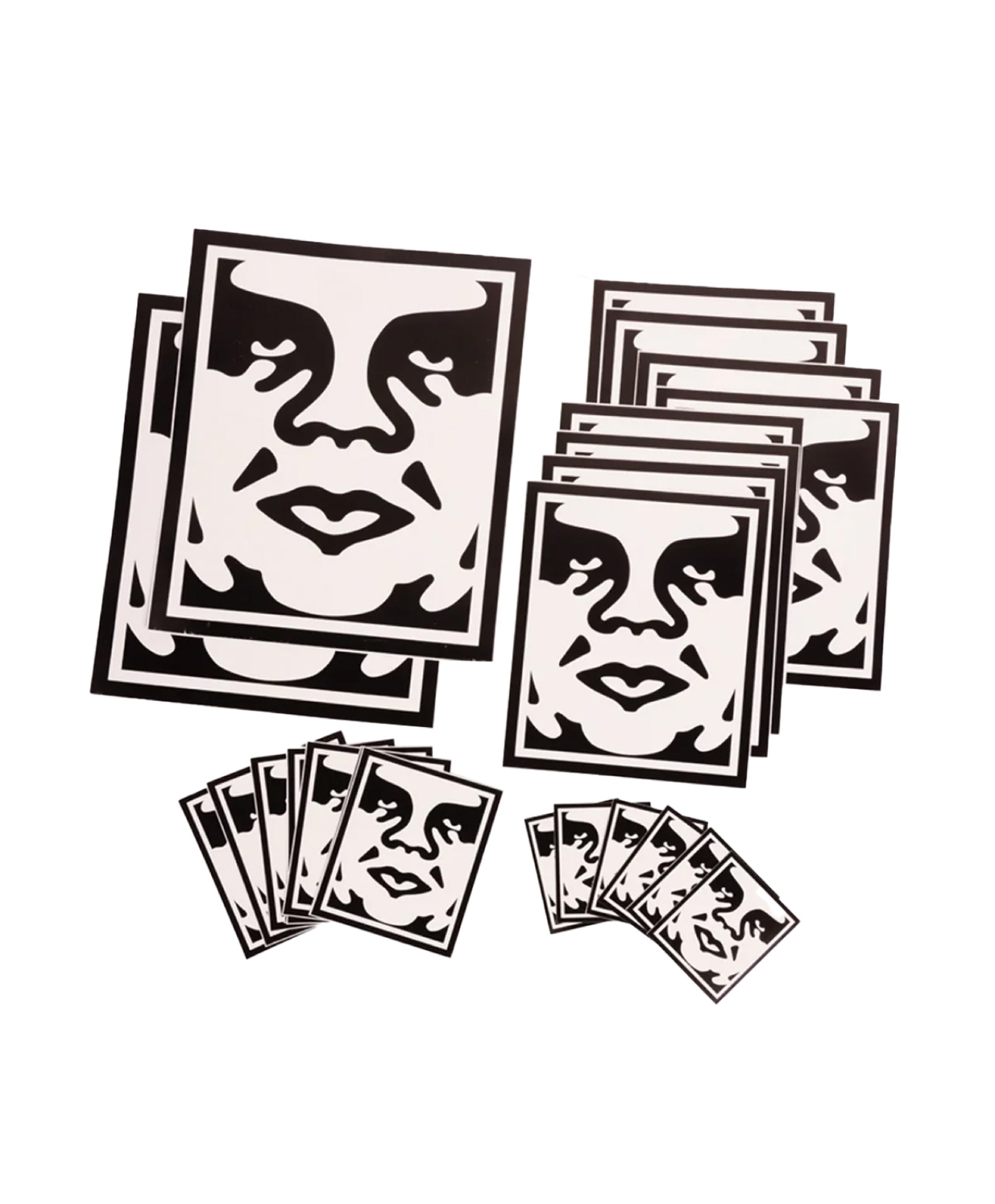 OBEY 2-ICON FACE STICKER PACK ASSORTED