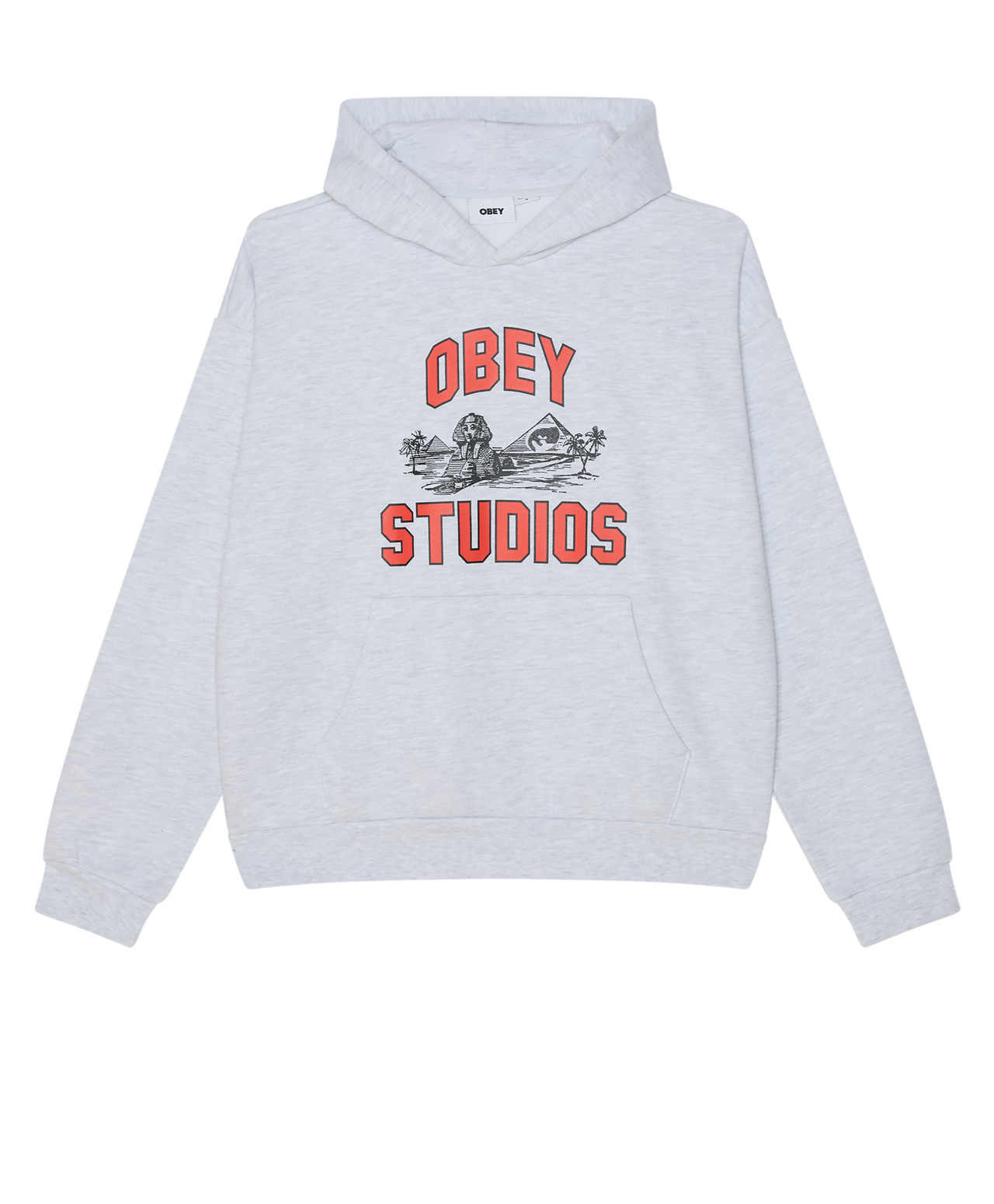 OBEY CAIRO EXTRA HEAVY HOOD ASH GREY