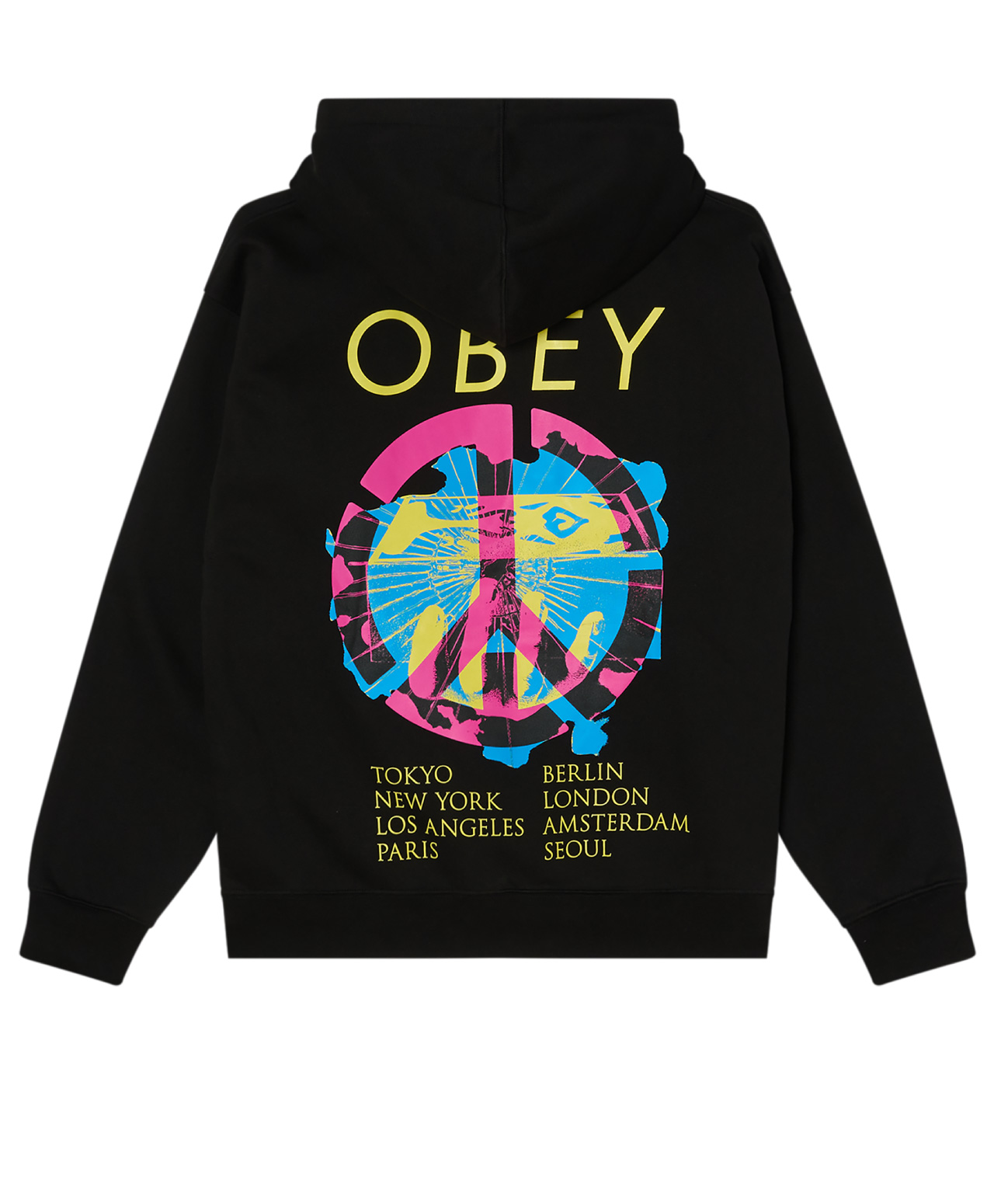 OBEY PEACE BRICK HOOD BLACK
