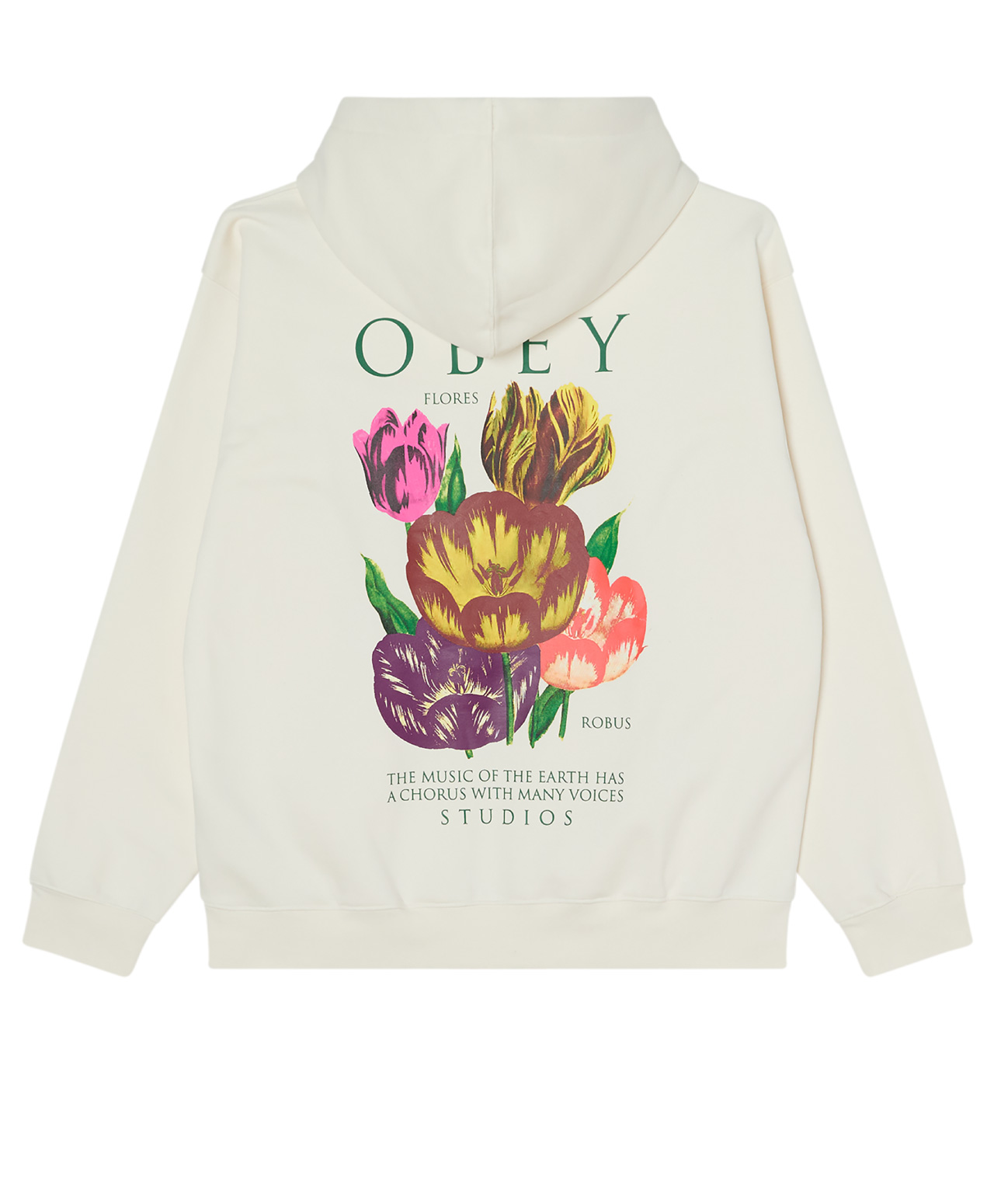 OBEY FLORES ROBUS HOOD UNBLEACHED