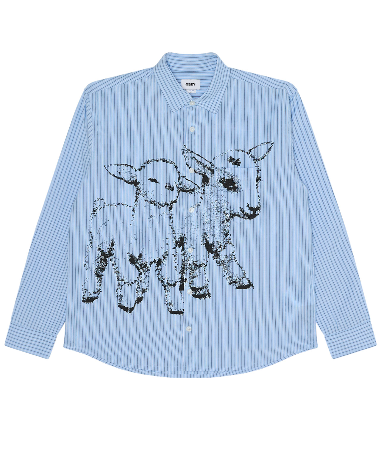 OBEY BILLY WOVEN SHIRT LIGHT BLUE