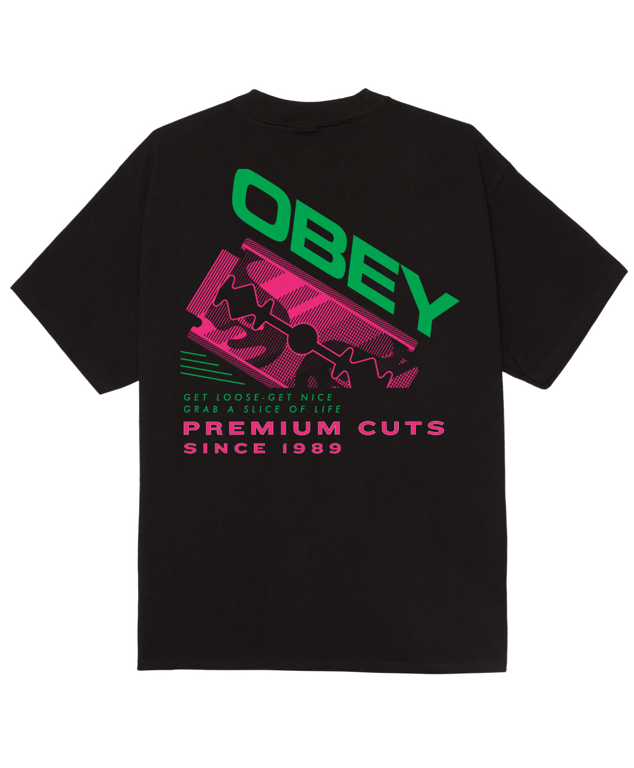 OBEY RAZOR TEE BLACK