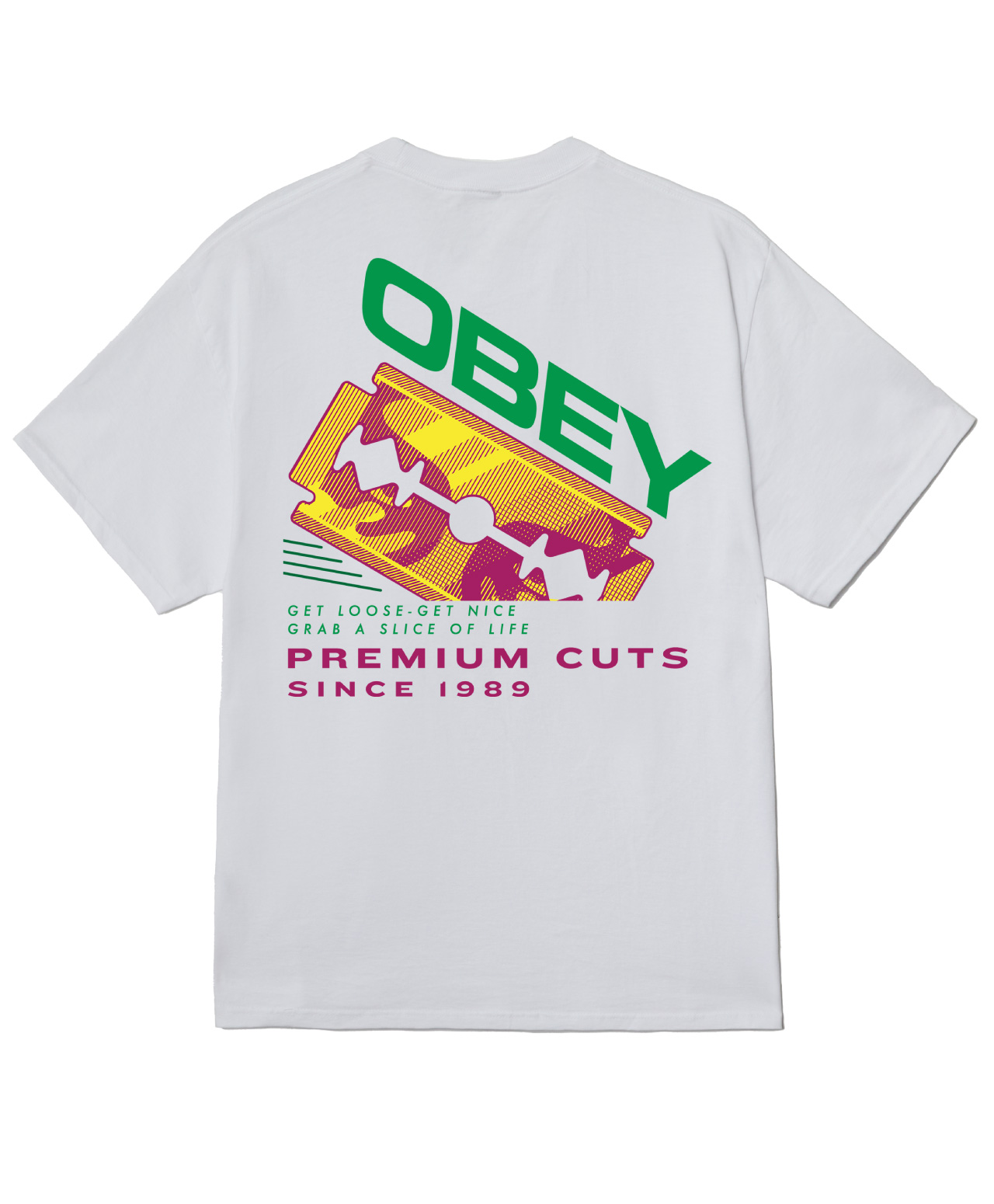 OBEY RAZOR TEE WHITE