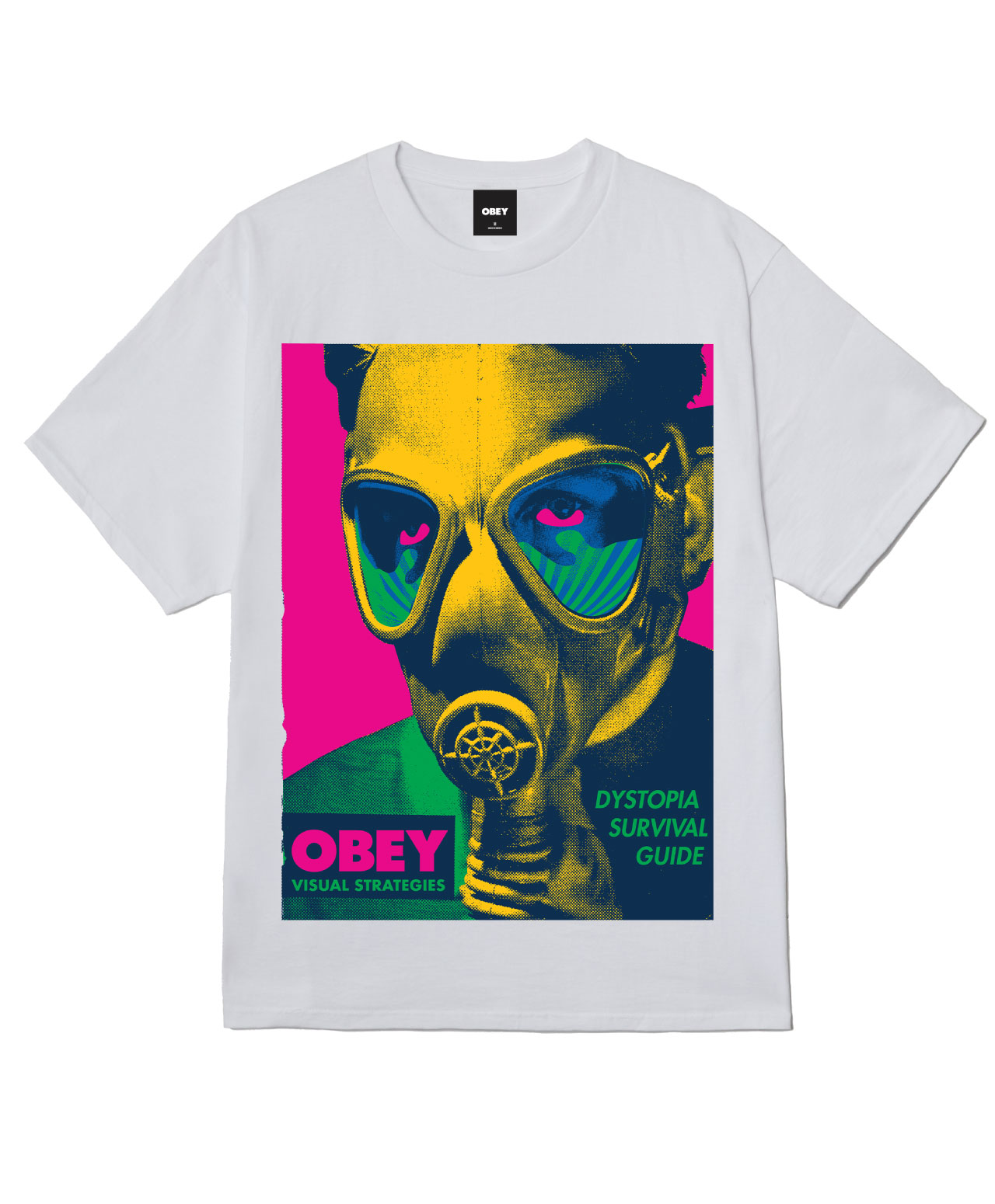 OBEY GAS MASK TEE WHITE