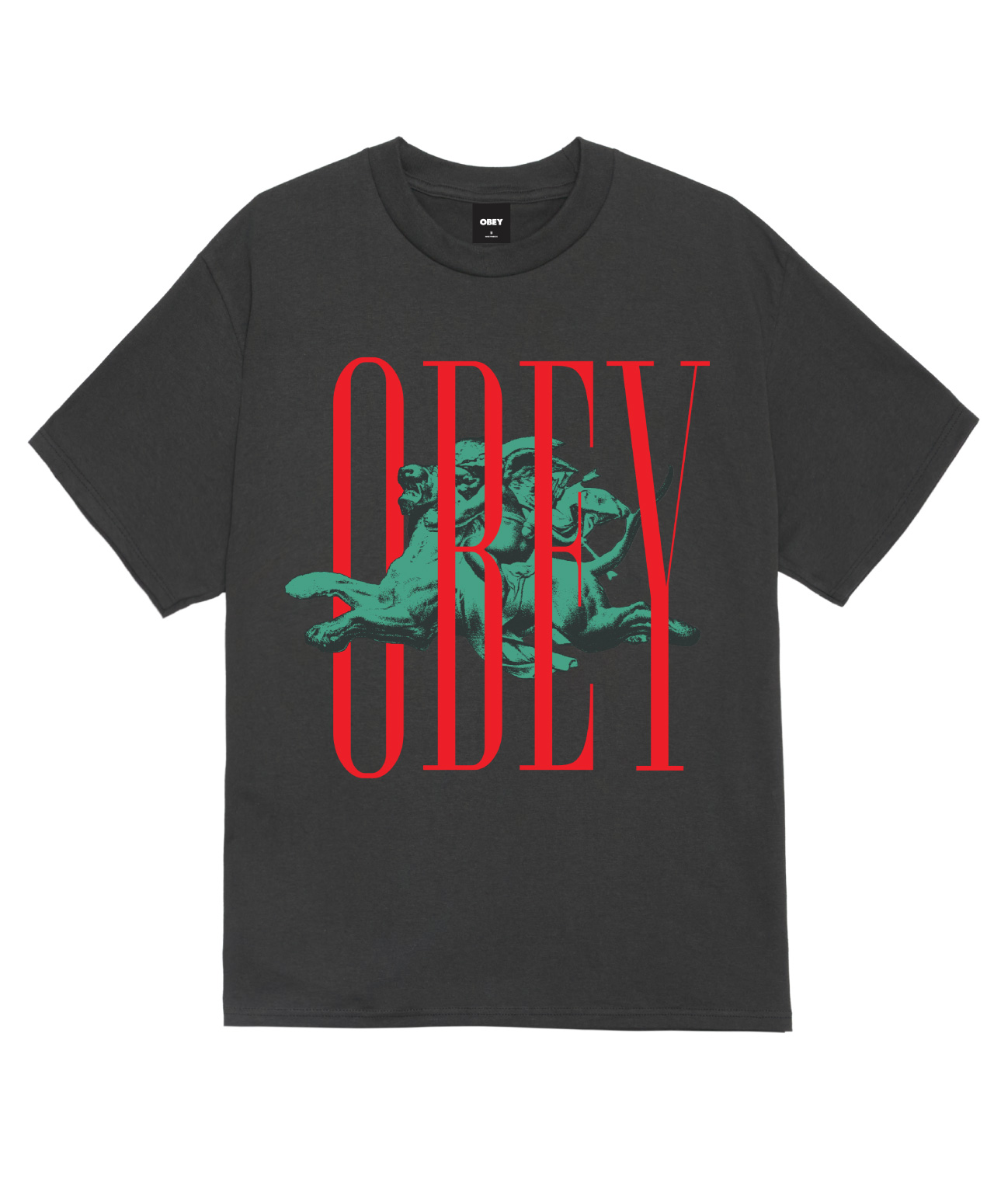 OBEY PILLARS TEE VINTAGE BLACK