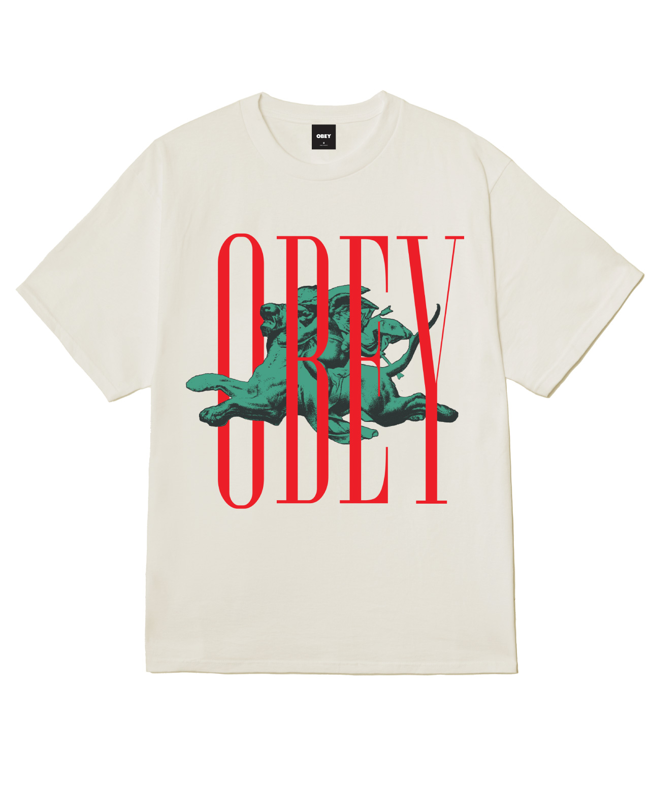 OBEY PILLARS TEE VINTAGE WHITE